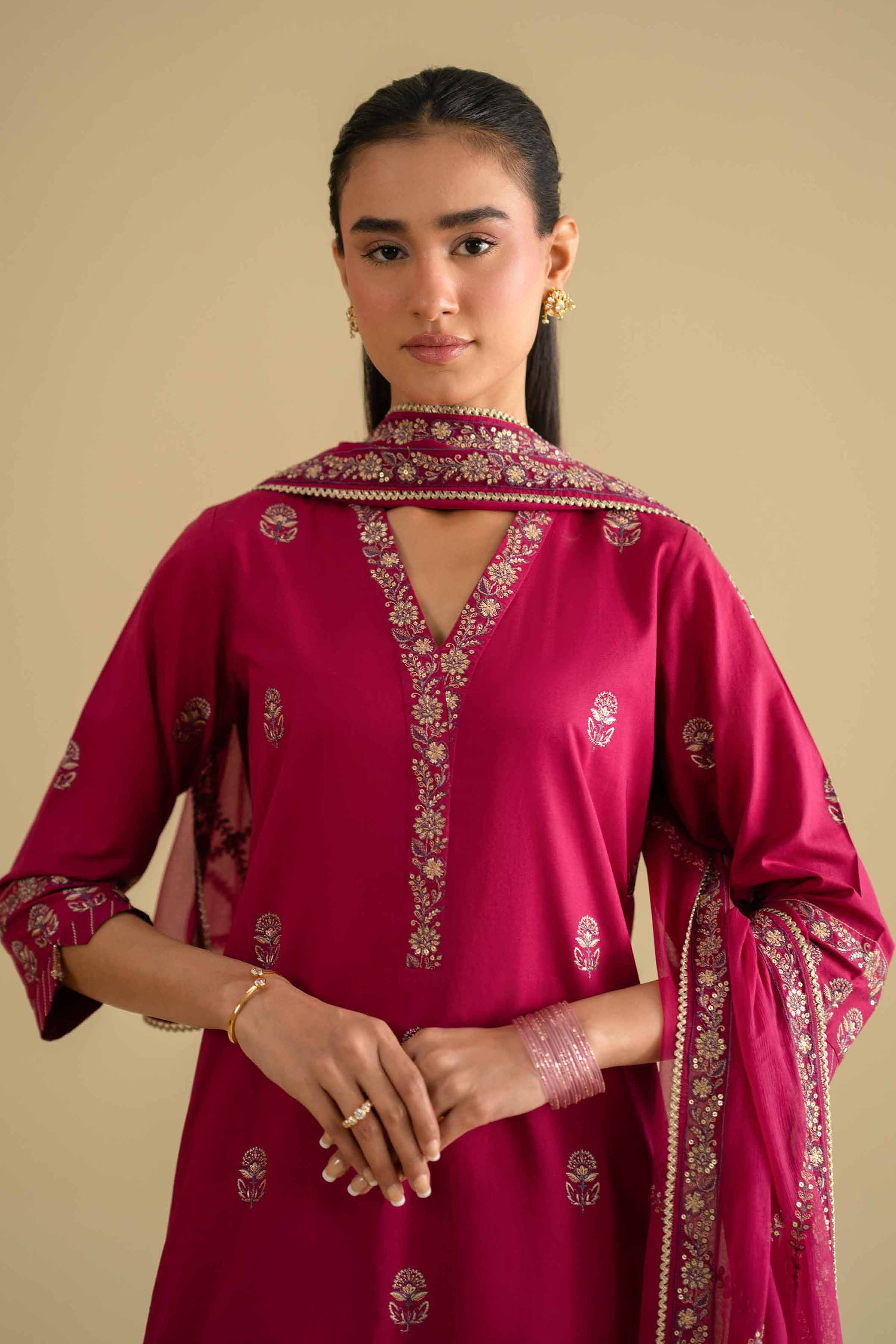 3 Piece - Embroidered Suit - KFE26-105