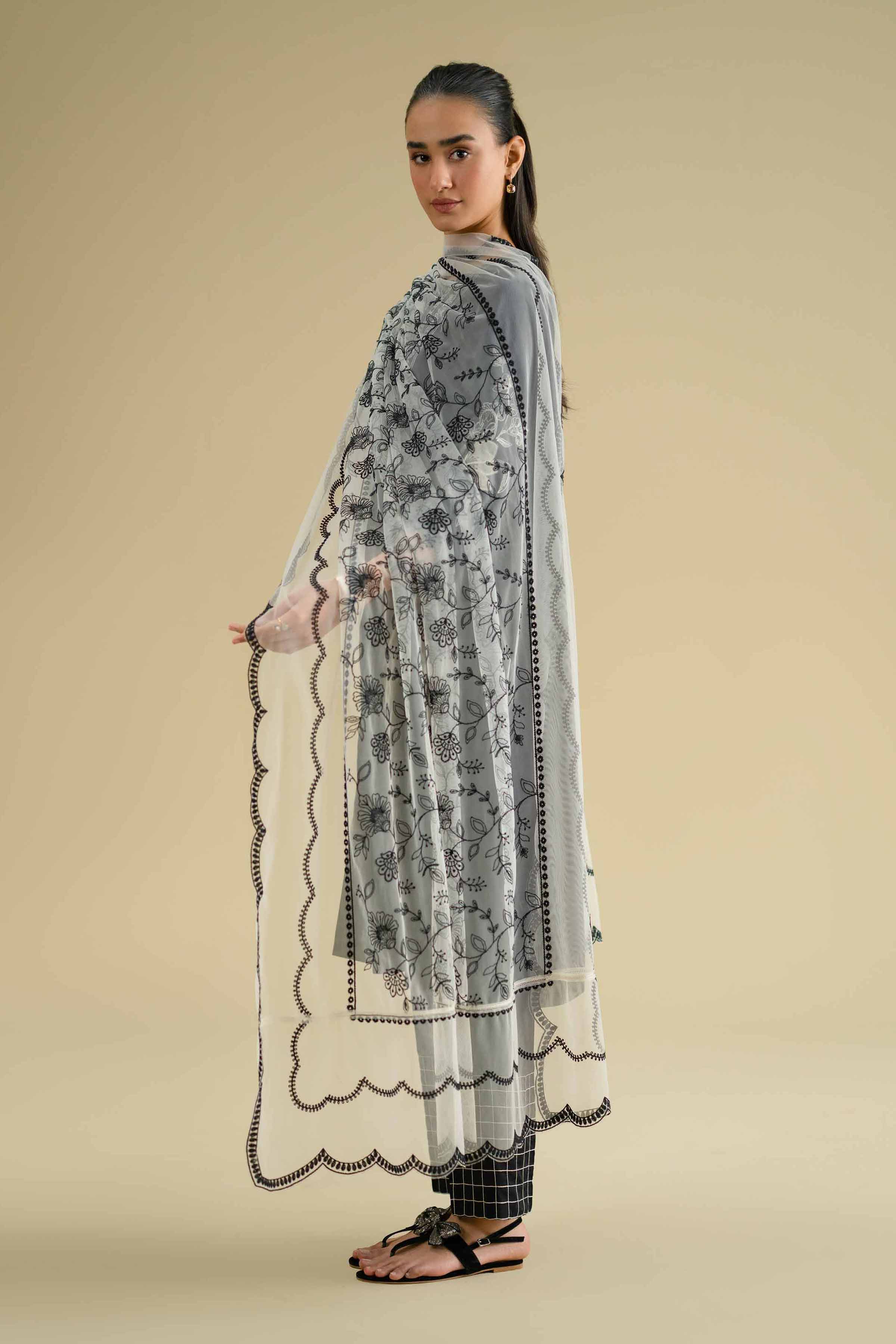 Embroidered Dupatta - KFE26-123