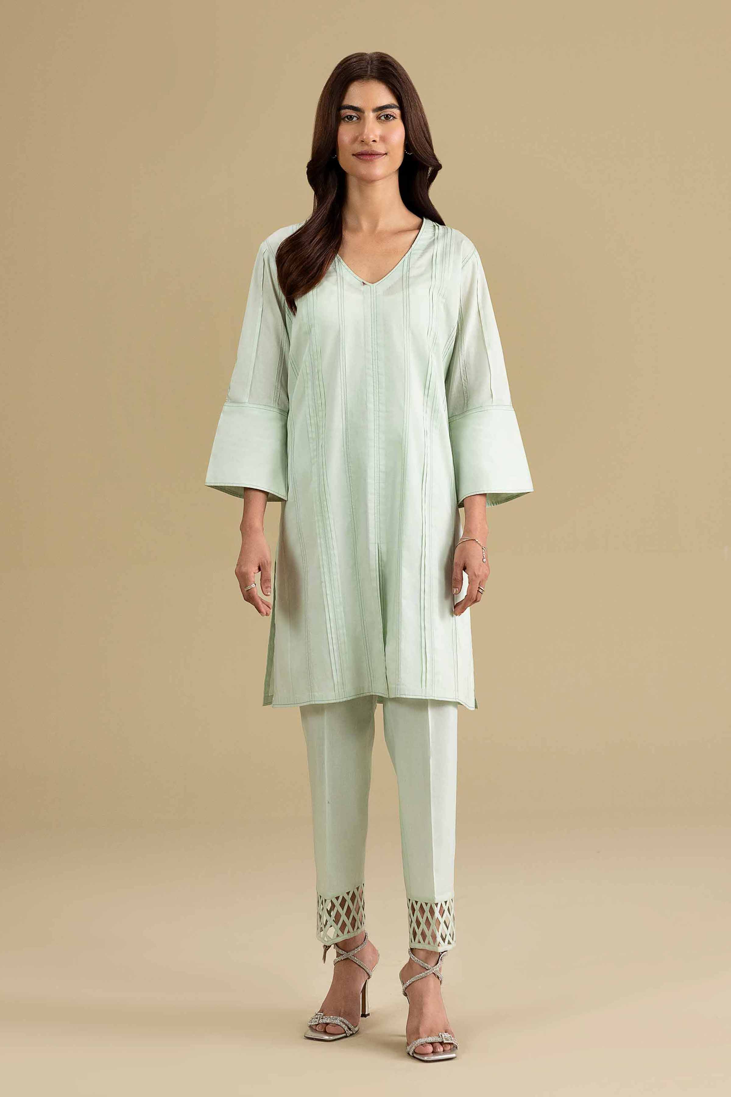 2 Piece - Solid Suit - KFE26-155 Green Cambric 2PC Solids READY TO WEAR
