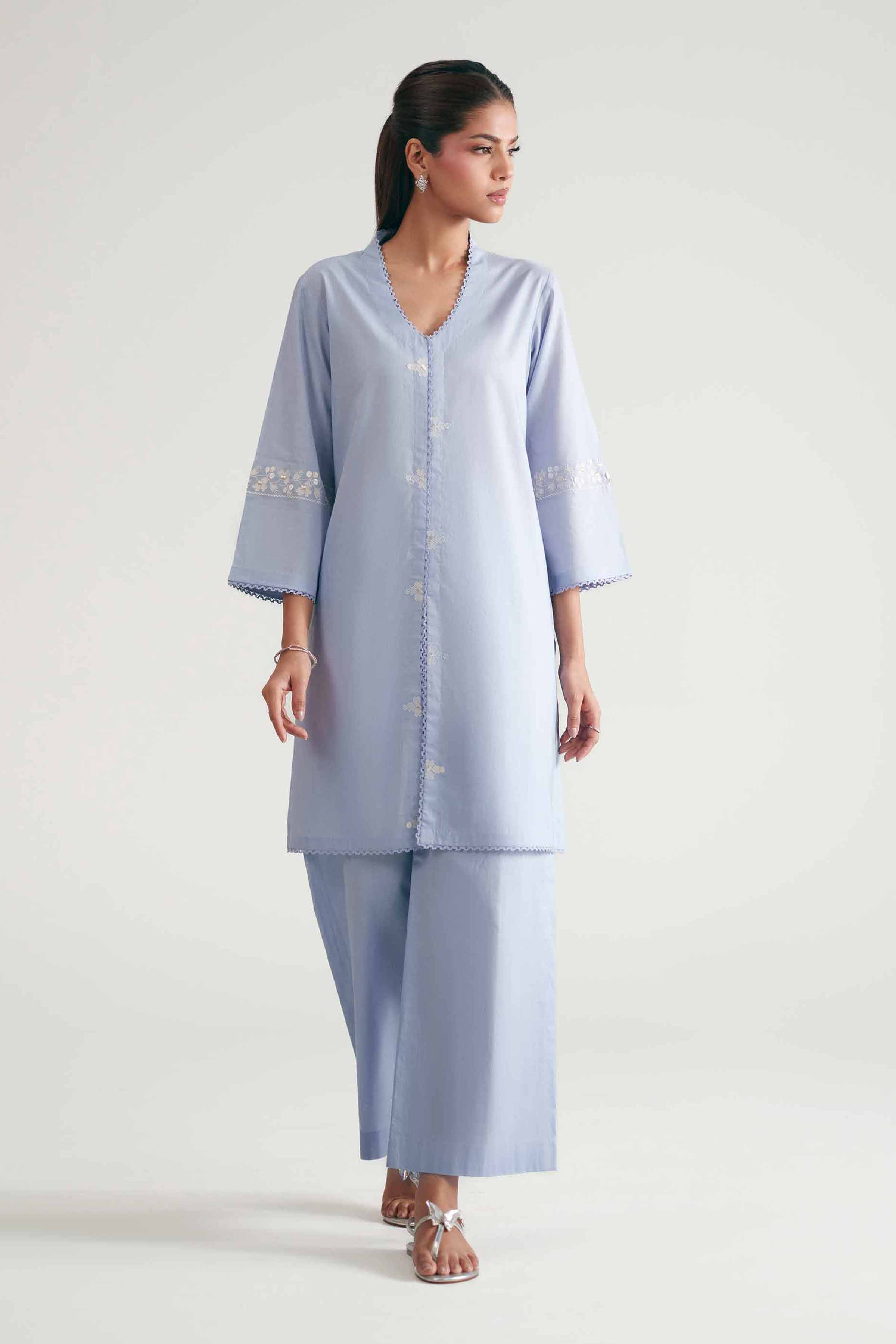 2 Piece - Embroidered Suit - KFE26-174