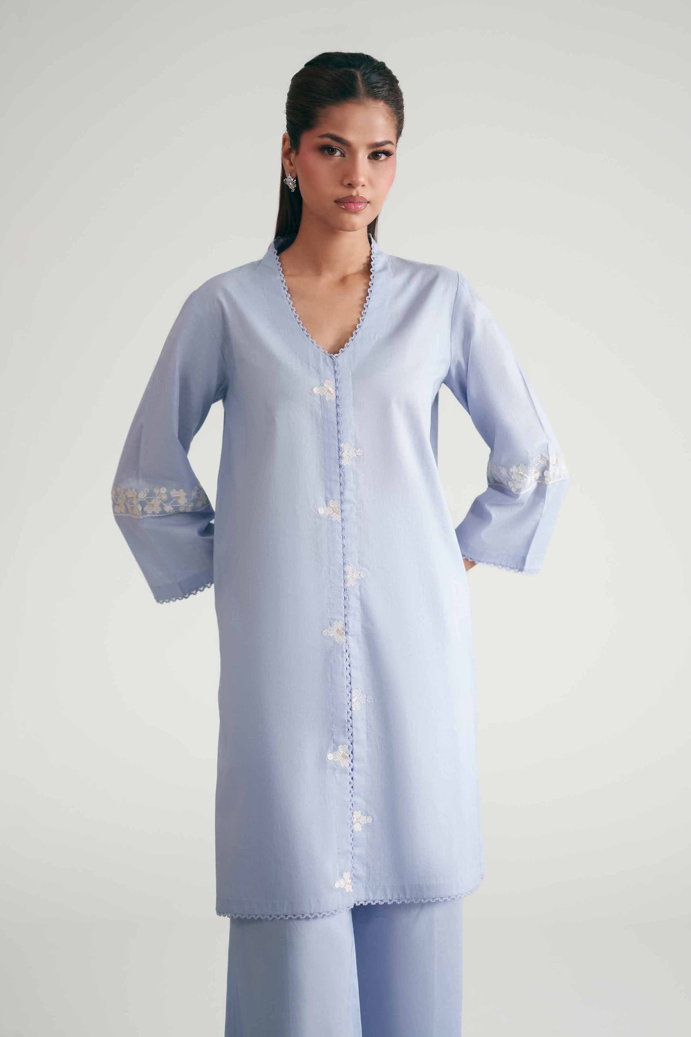 2 Piece - Embroidered Suit - KFE26-174