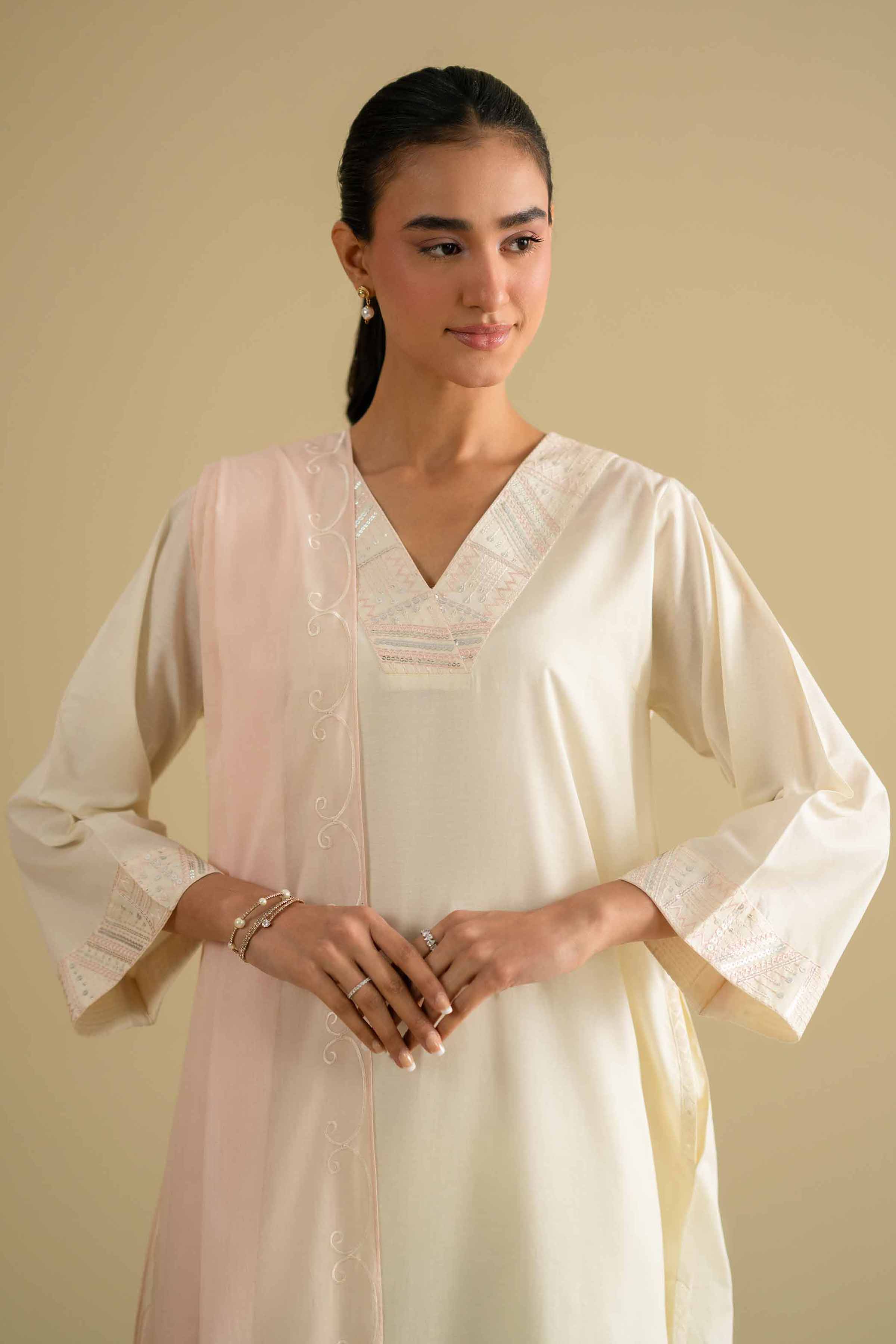 2 Piece - Embroidered Suit - KFE26-19