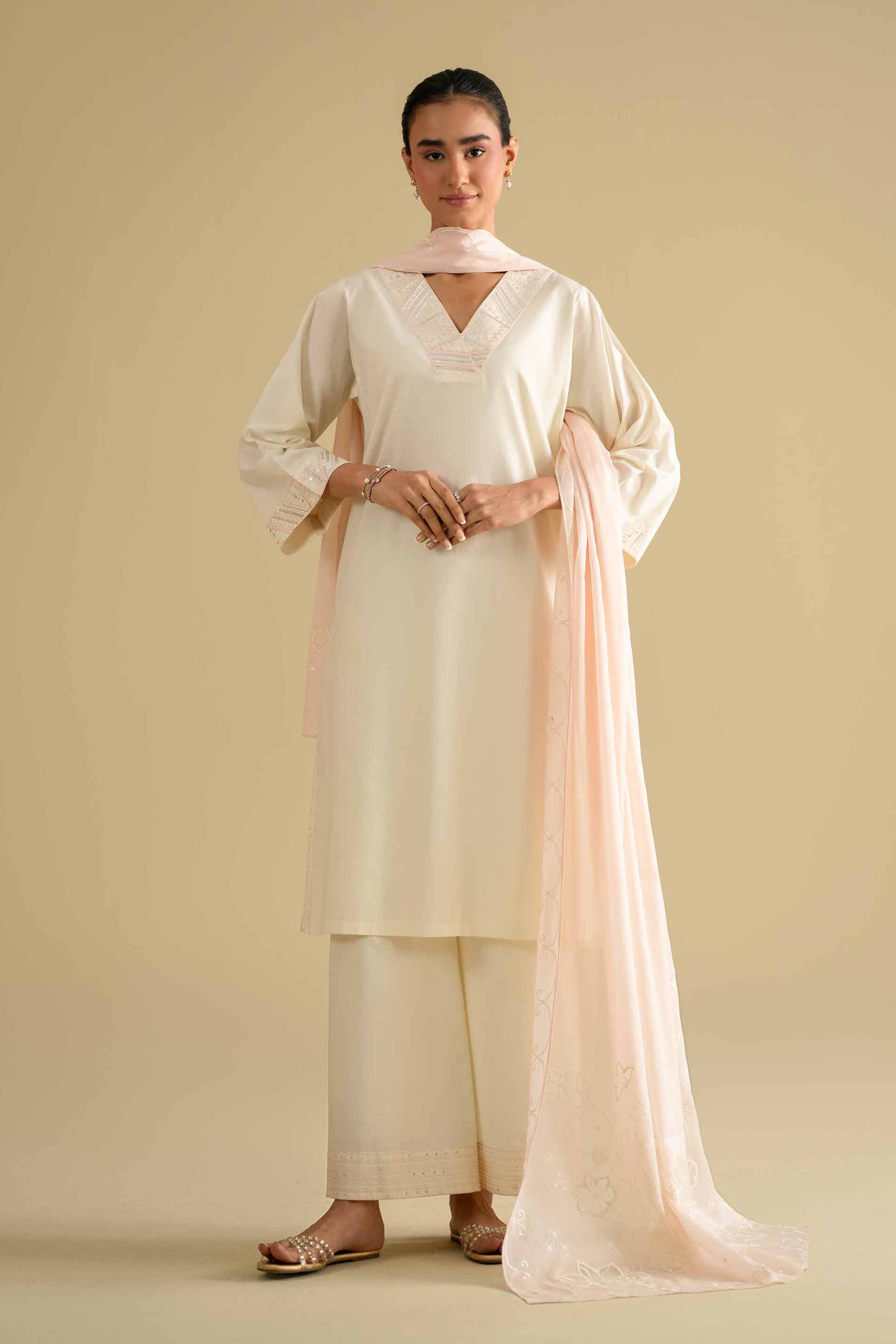 2 Piece - Embroidered Suit - KFE26-19