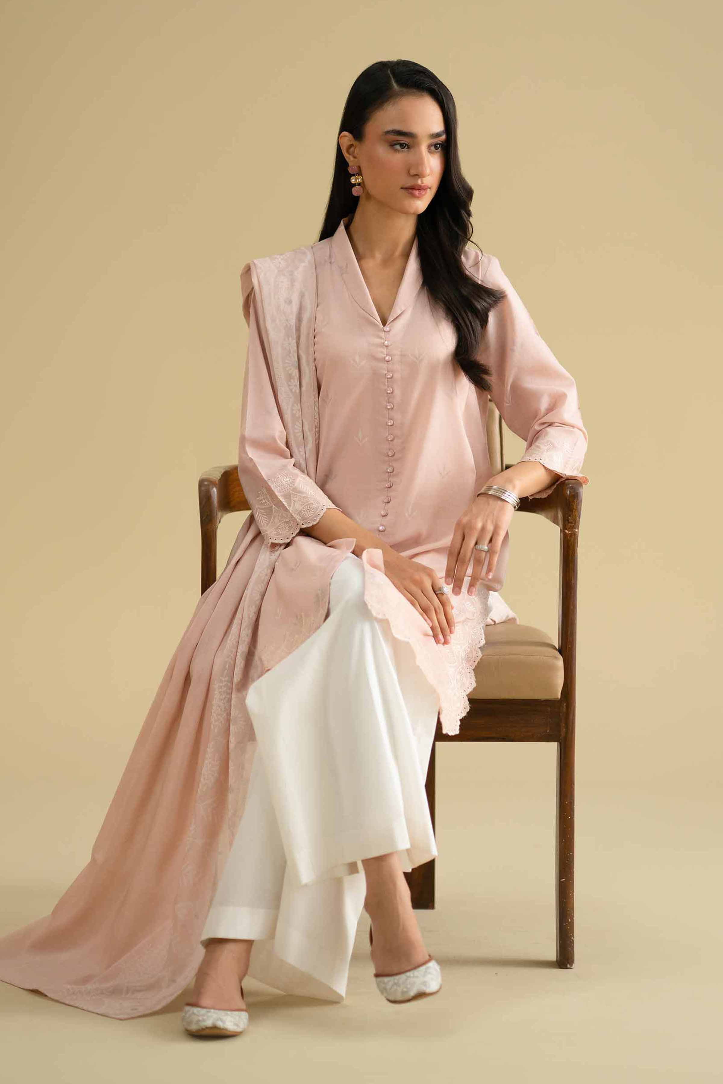 2 Piece - Printed Embroidered Suit - KFE26-29 Pink Lawn 2PC Embroidered LUXURY