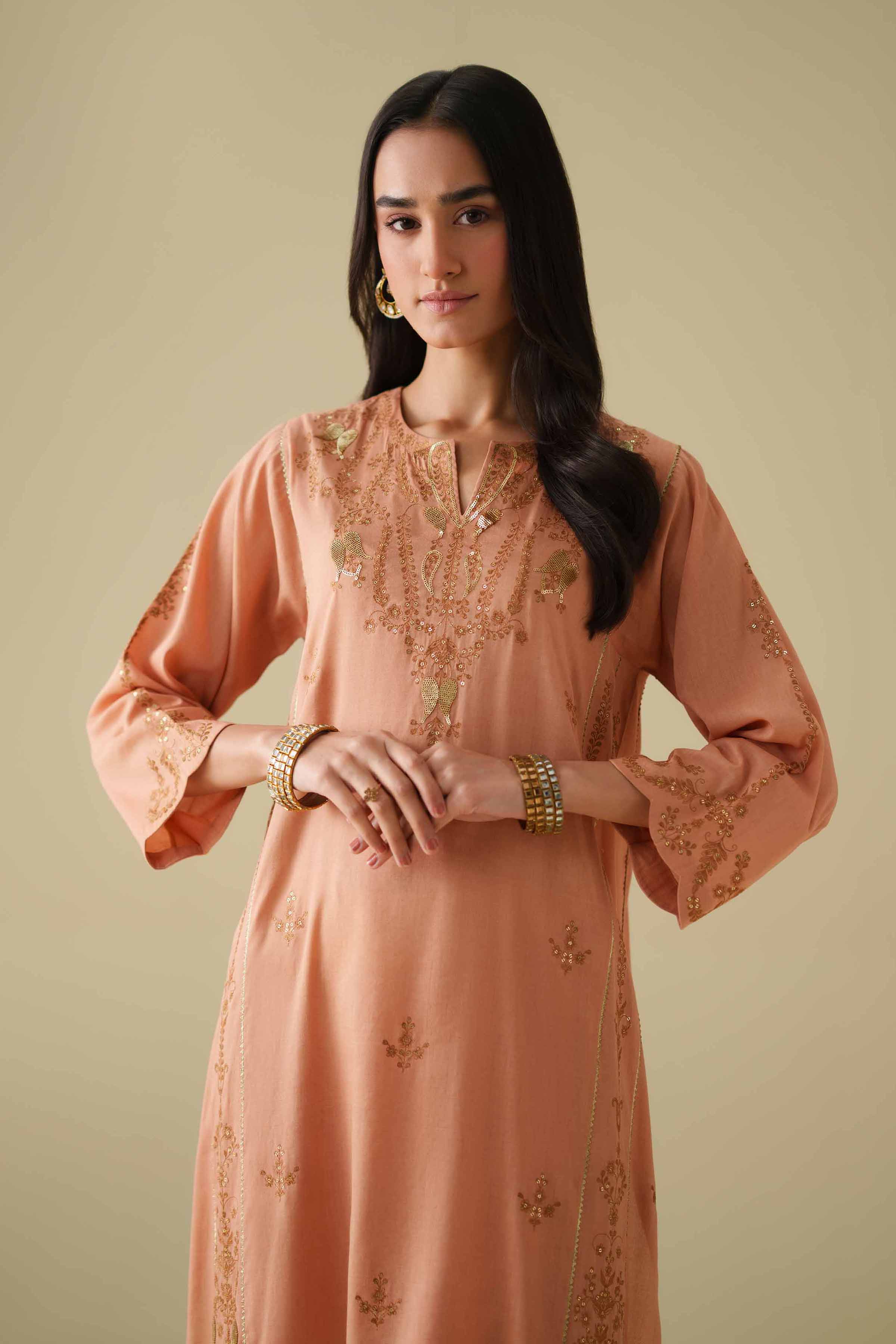 2 Piece - Embroidered Suit - KFE26-40
