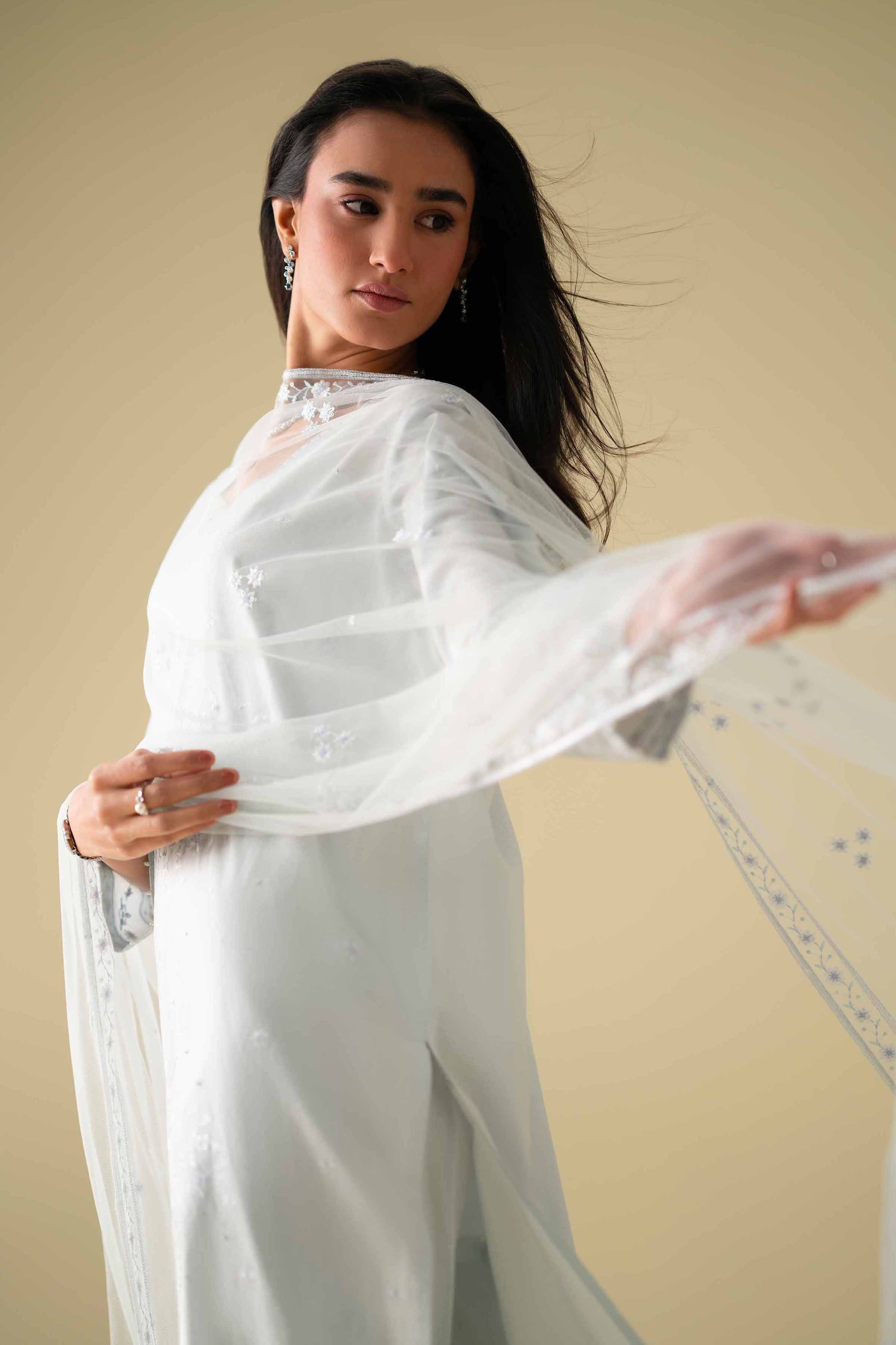 3 Piece - Embroidered Suit - KFE26-79 Blue Cambric 3PC Embroidered
