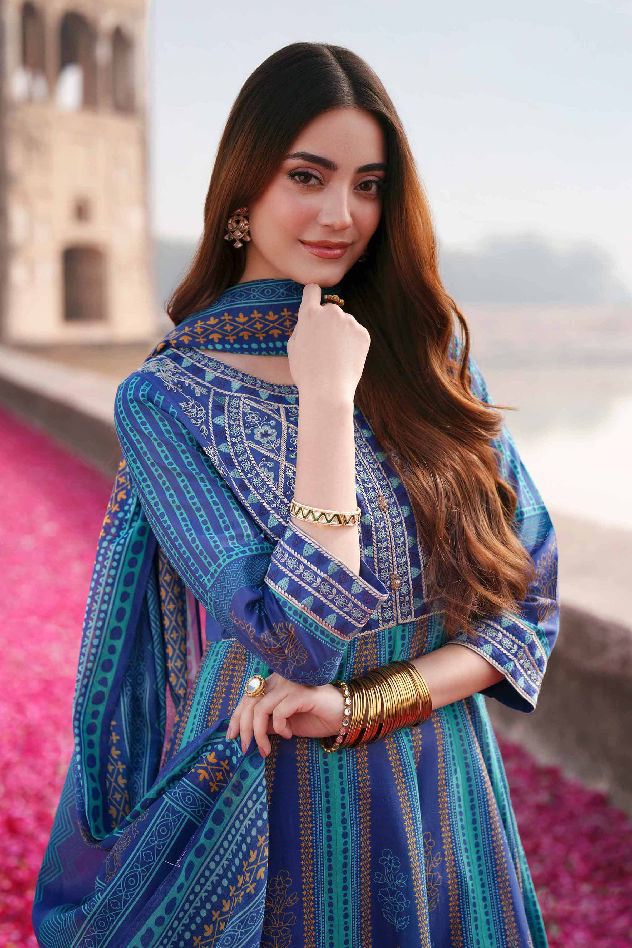 3 Piece - Printed Embroidered Suit - KFE26-87
