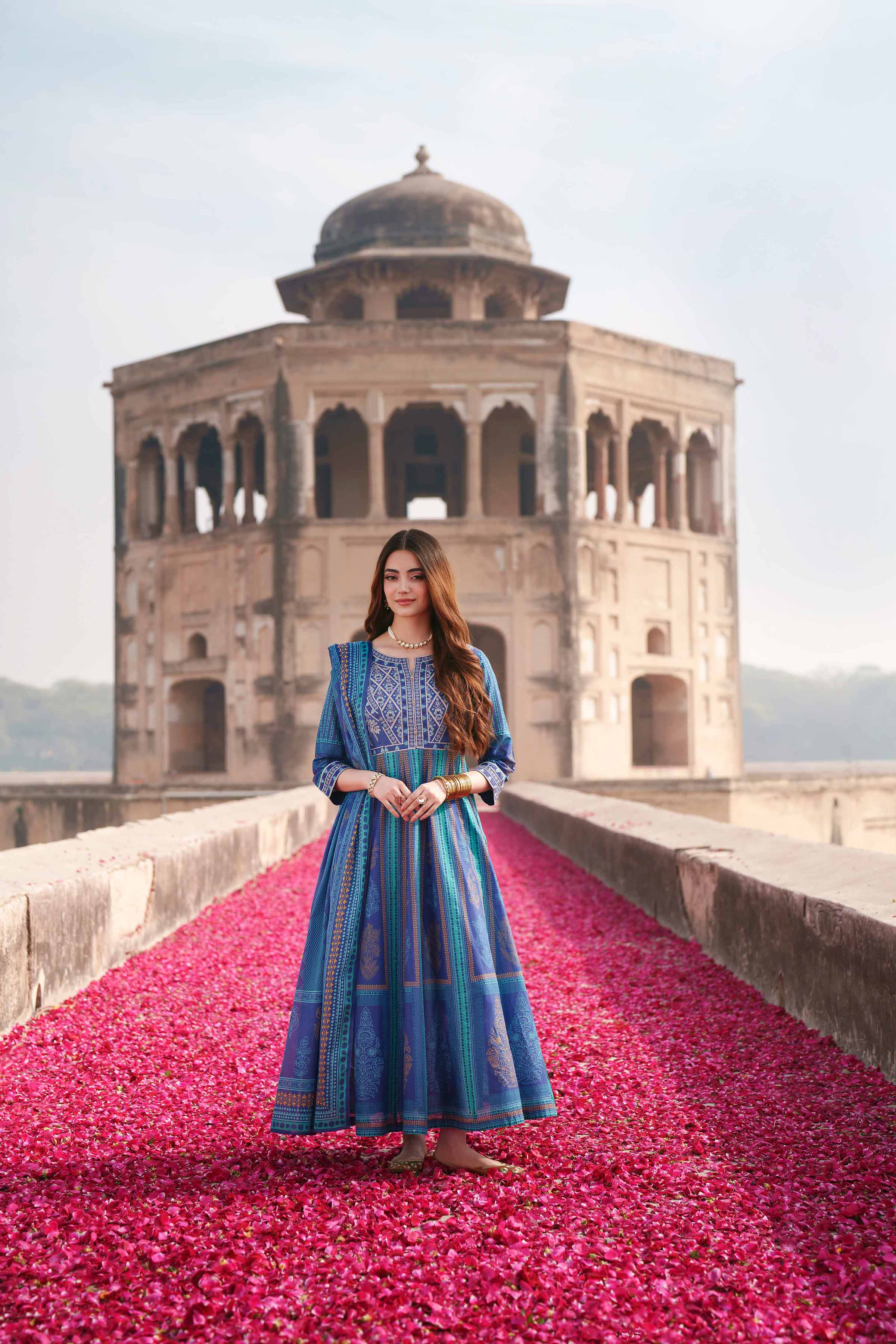 3 Piece - Printed Embroidered Suit - KFE26-87