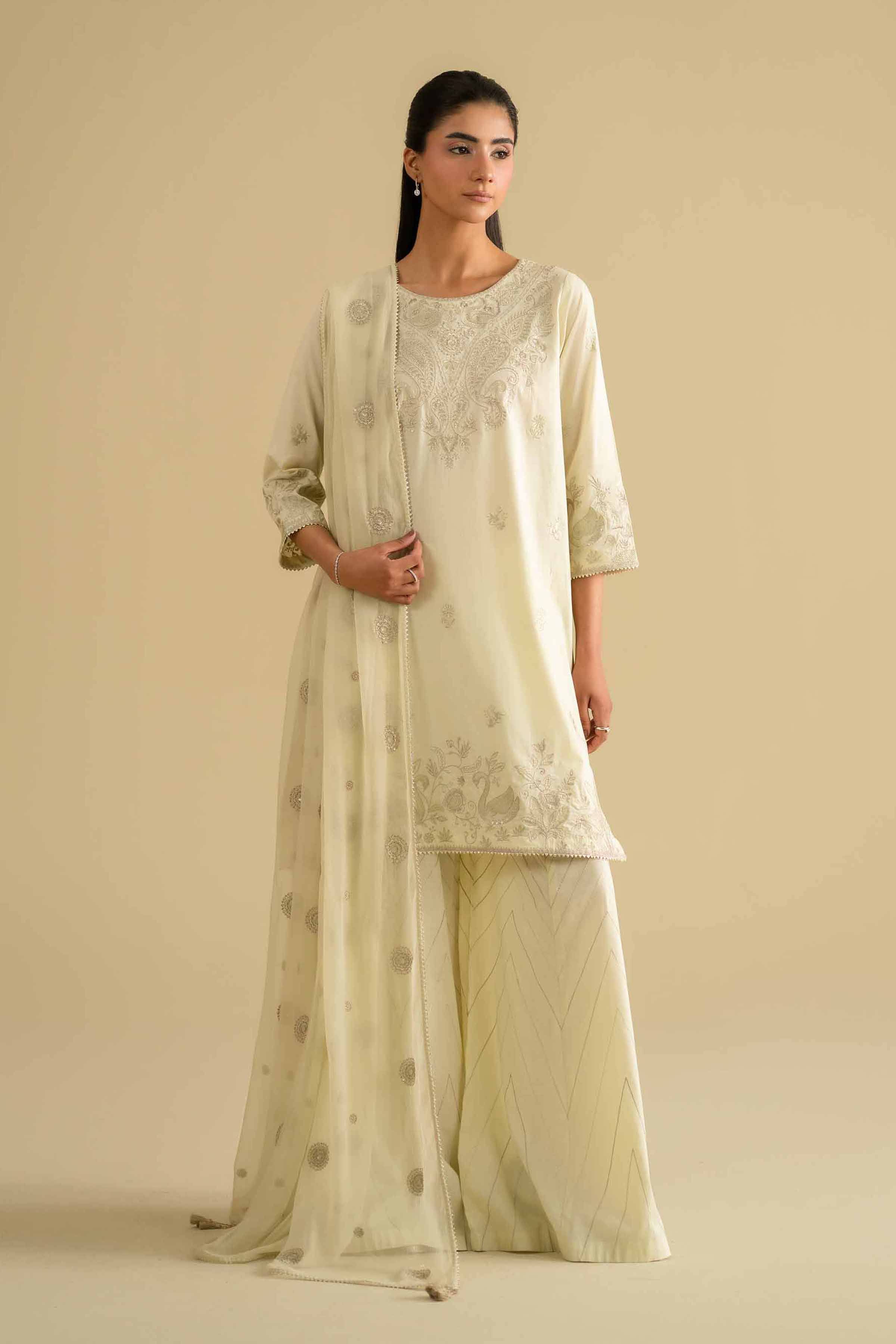 3 Piece - Embroidered Suit - KFE26-88