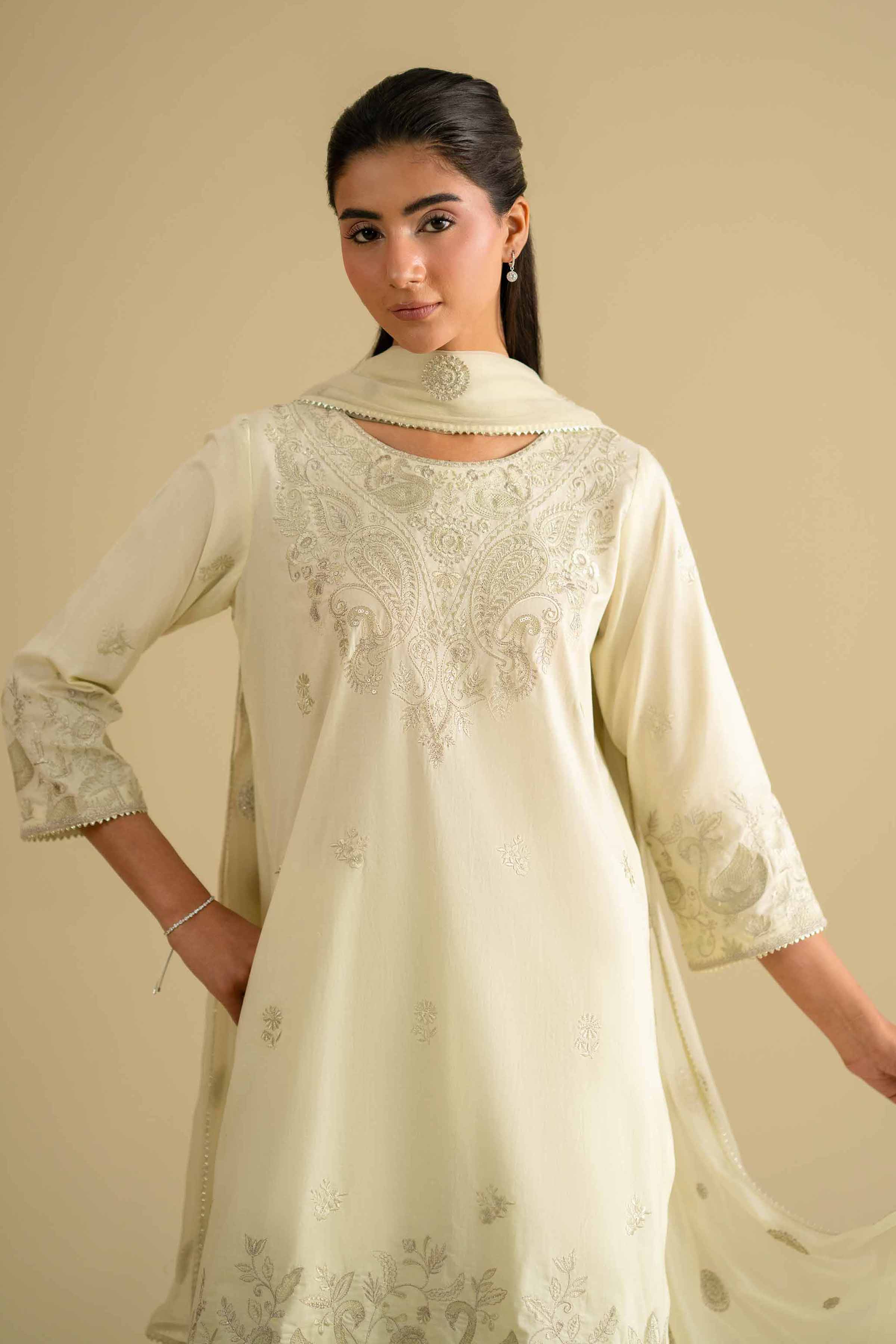 3 Piece - Embroidered Suit - KFE26-88