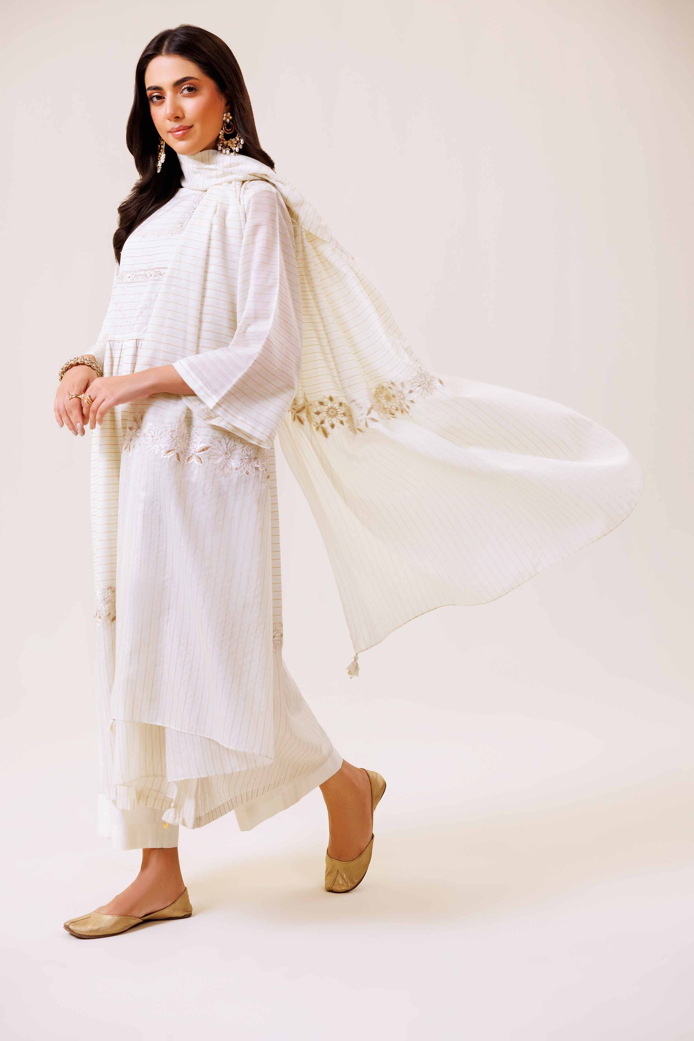 3 Piece - Embroidered Suit - KFS24-79