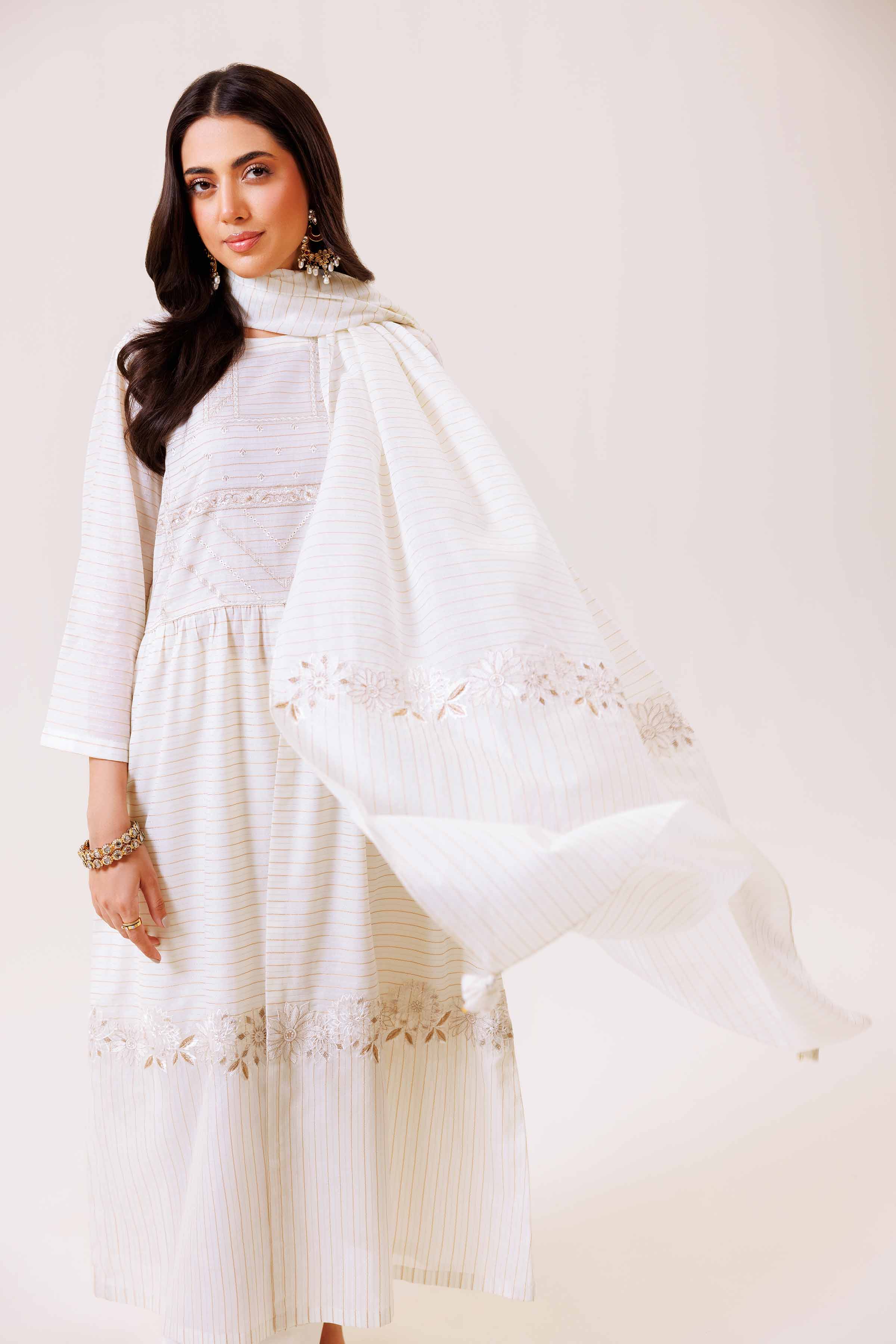 3 Piece - Embroidered Suit - KFS24-79