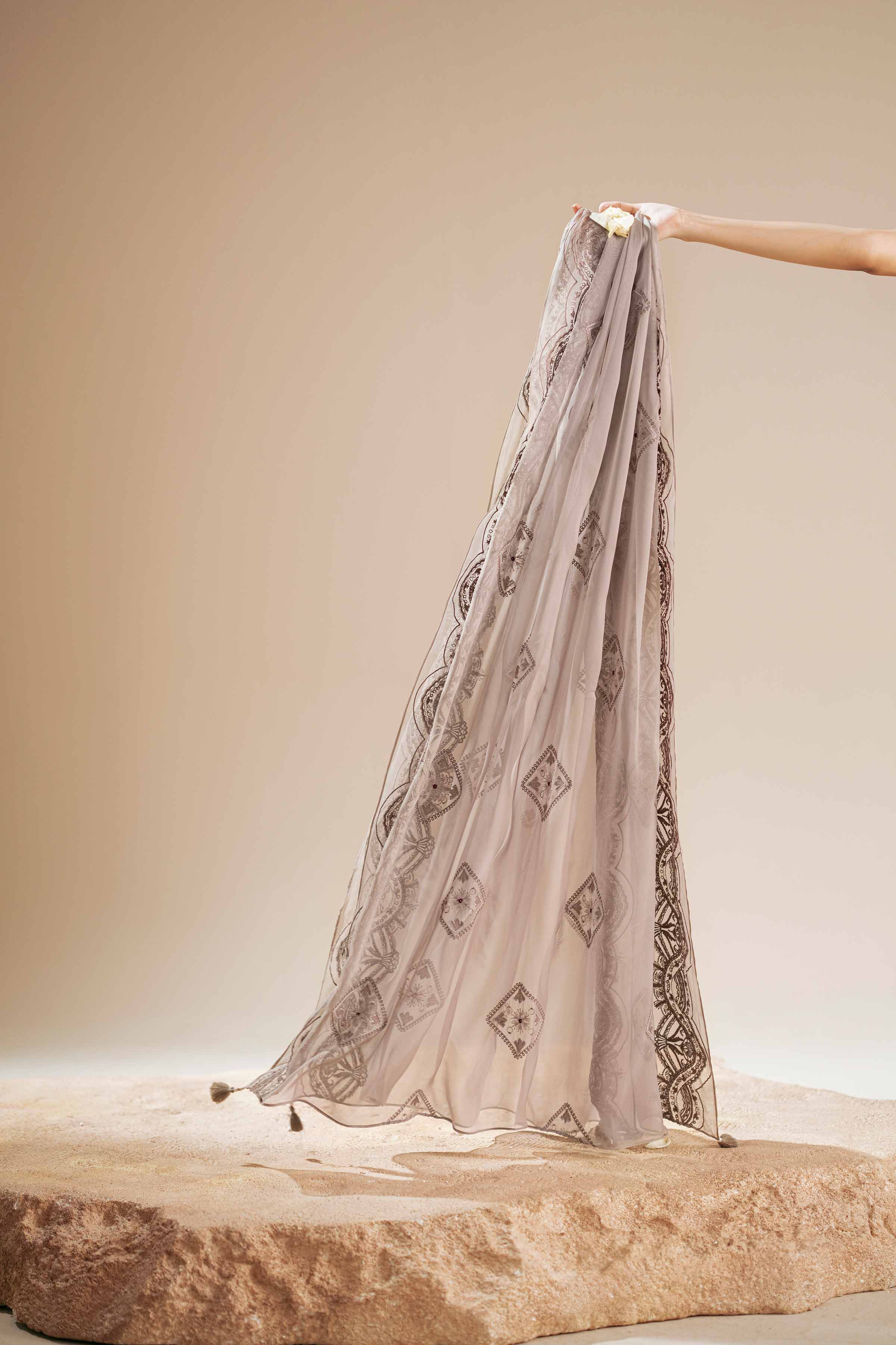 Embroidered Dupatta - KFS25-101