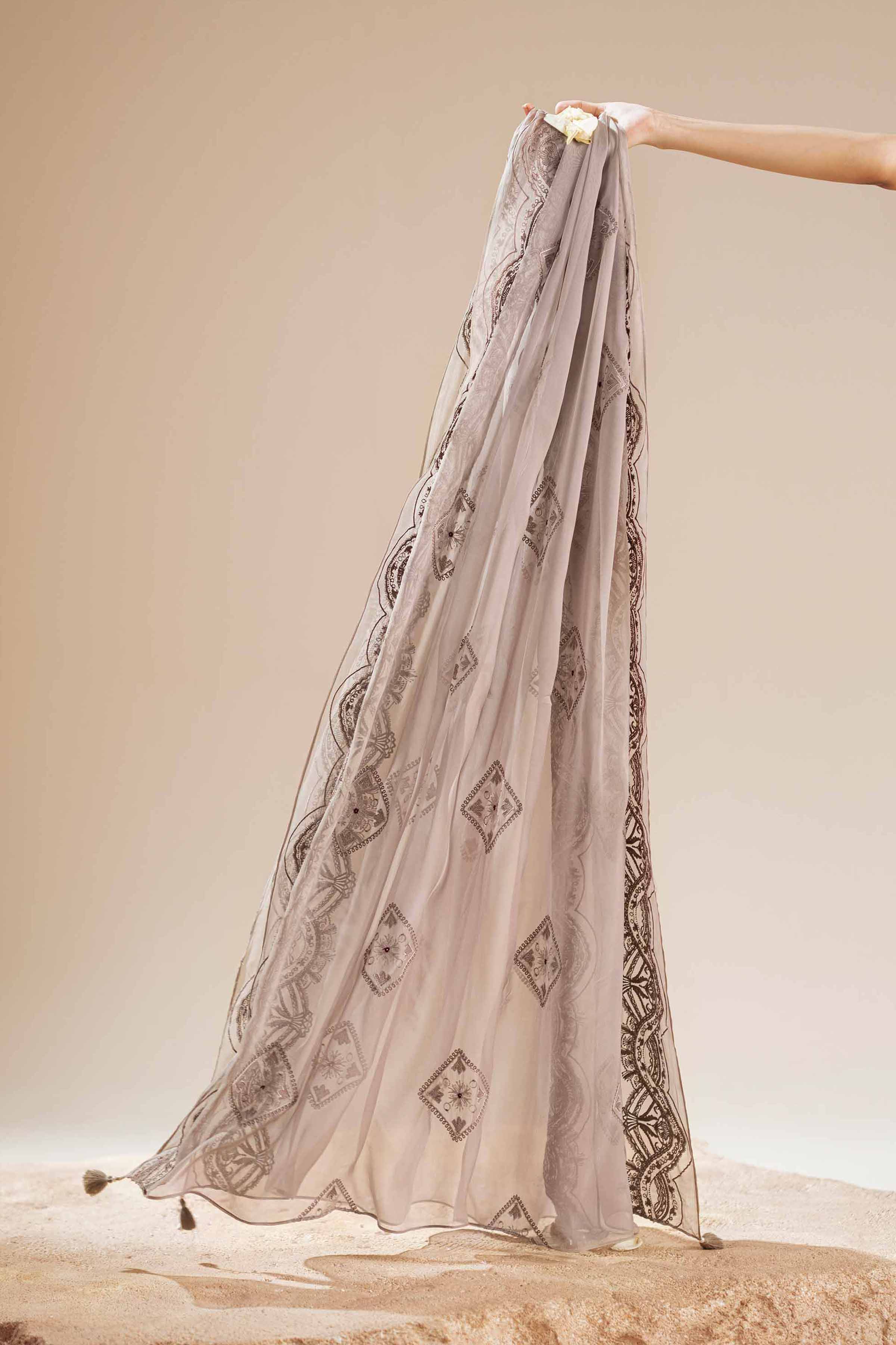 Embroidered Dupatta - KFS25-101