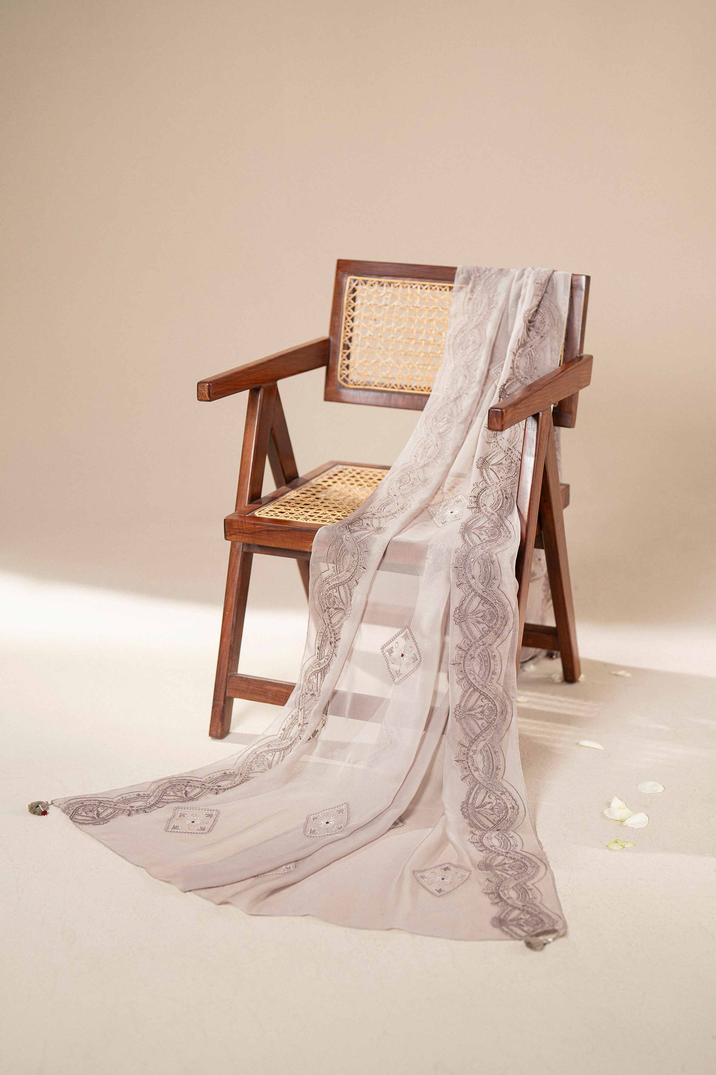 Embroidered Dupatta - KFS25-101