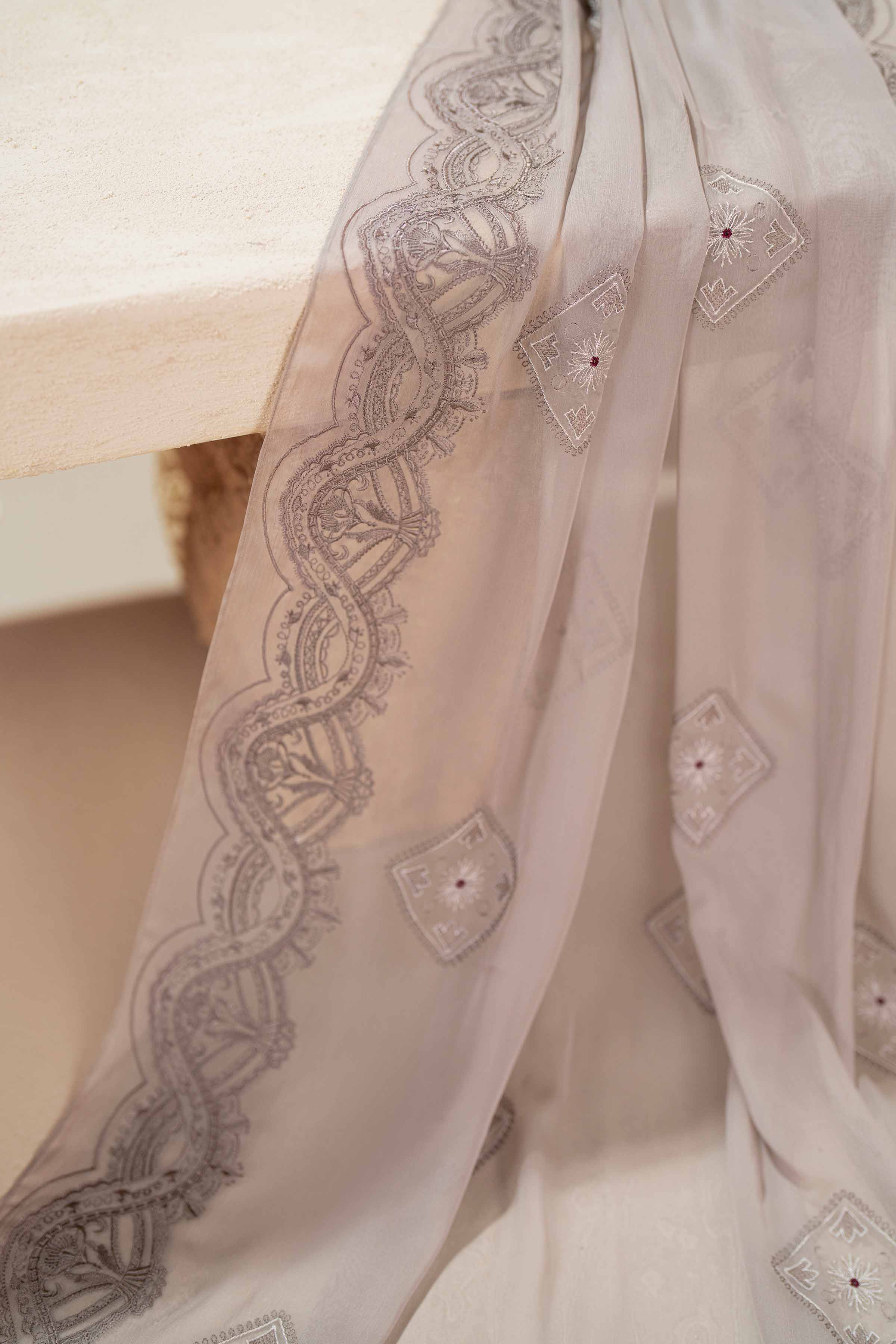 Embroidered Dupatta - KFS25-101