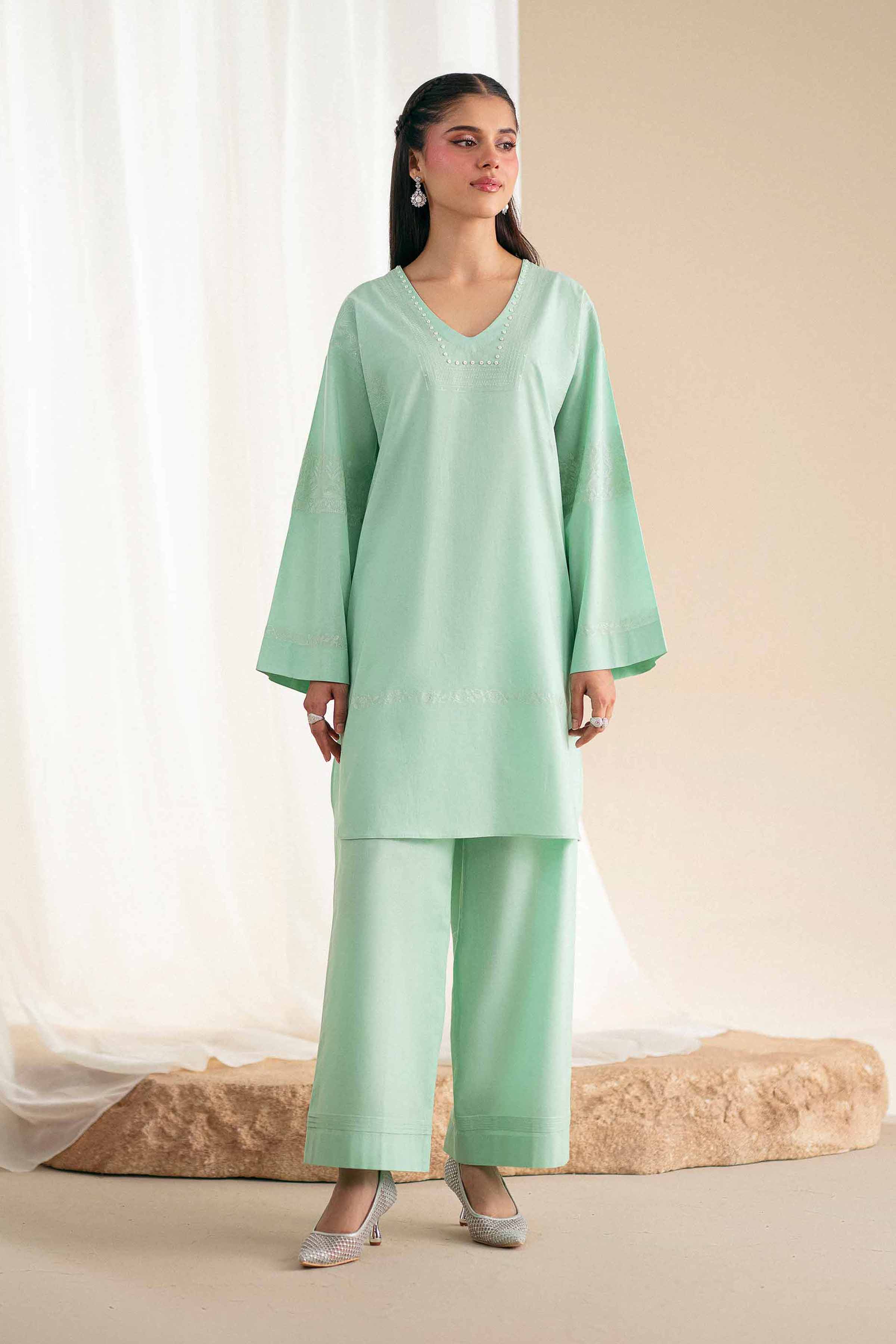 2 Piece - Embroidered Suit - KFS25-110