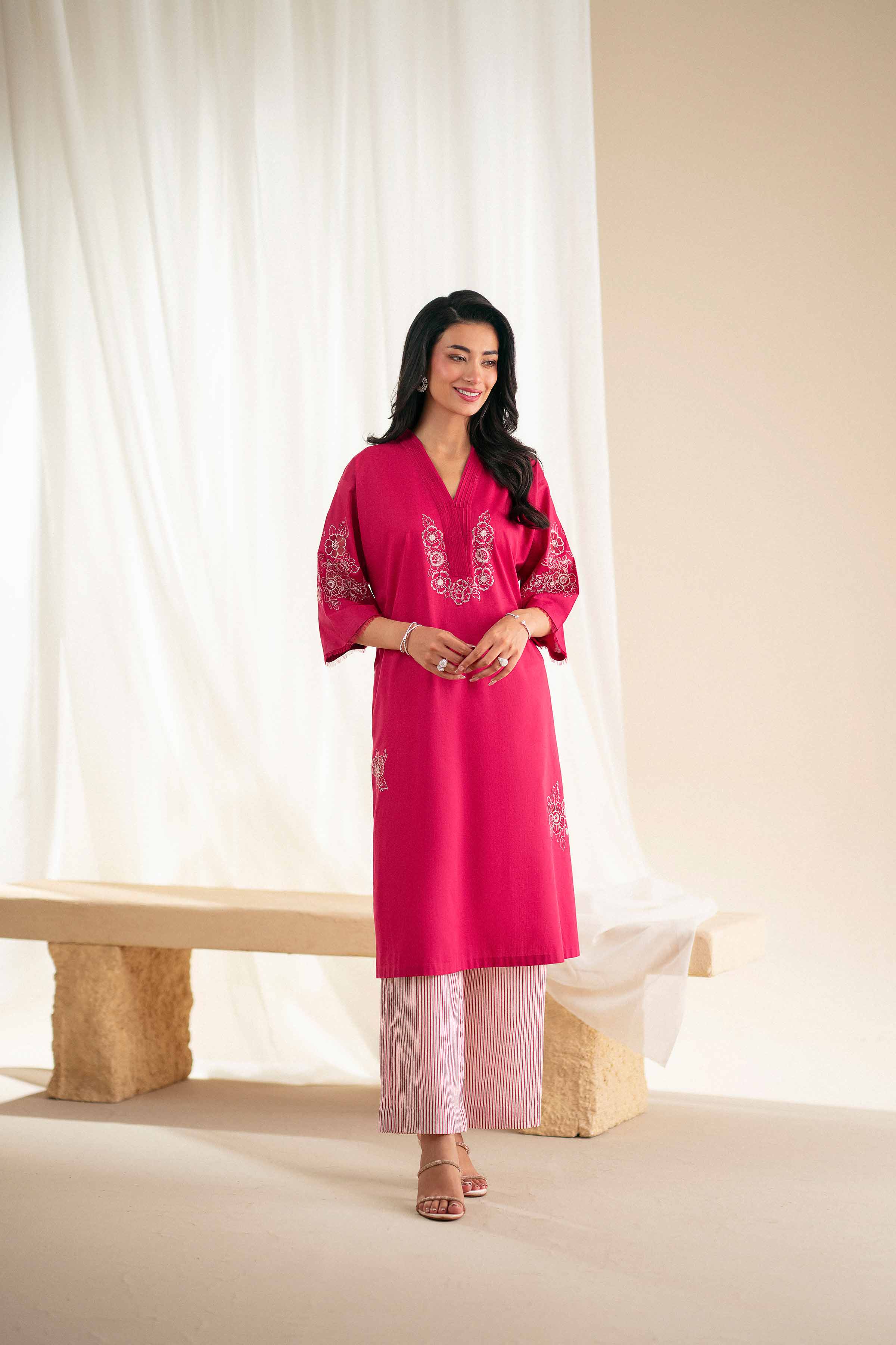 2 Piece - Embroidered Suit - KFS25-118