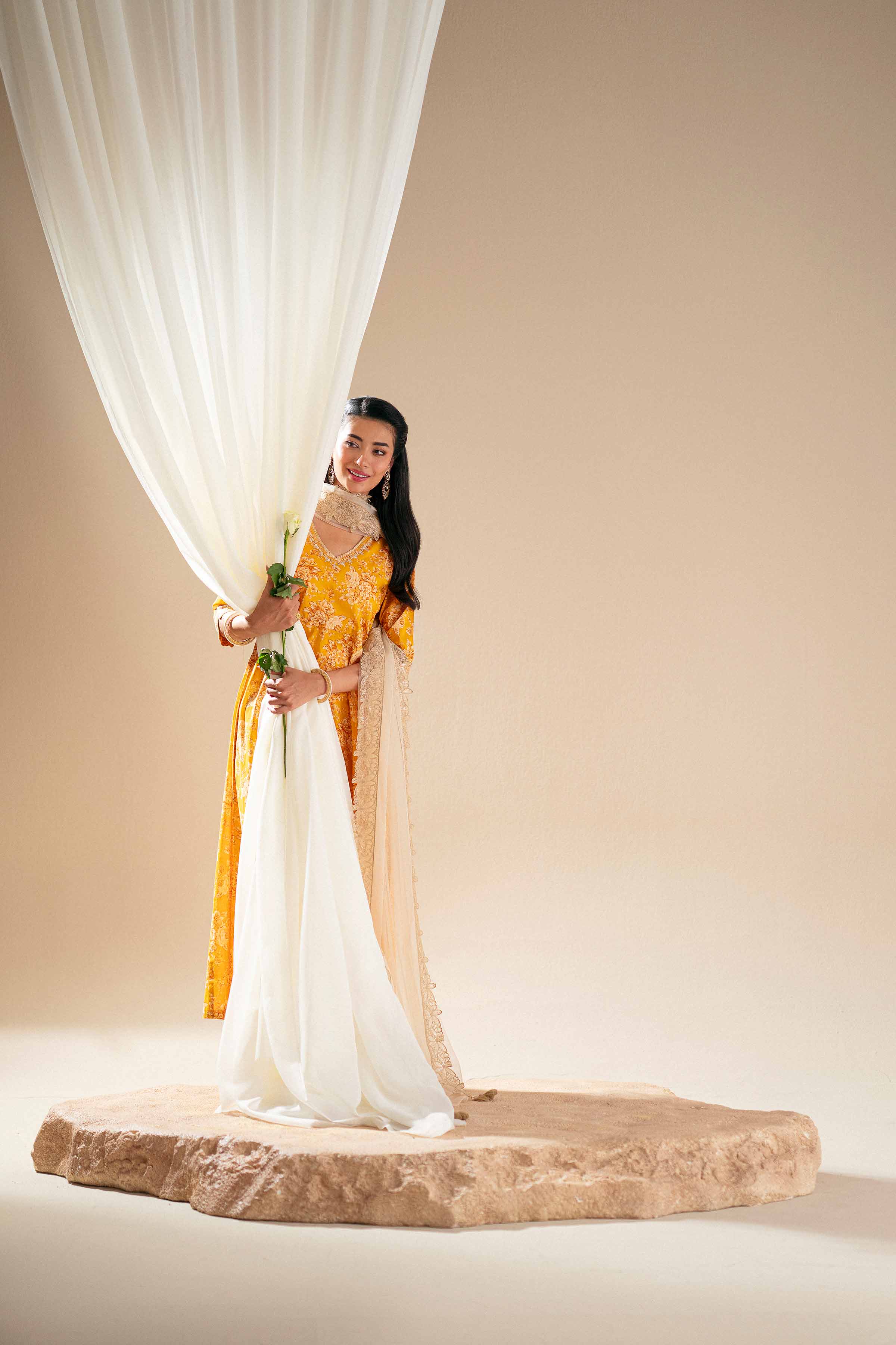 2 Piece - Printed Embroidered Suit - KFS25-121