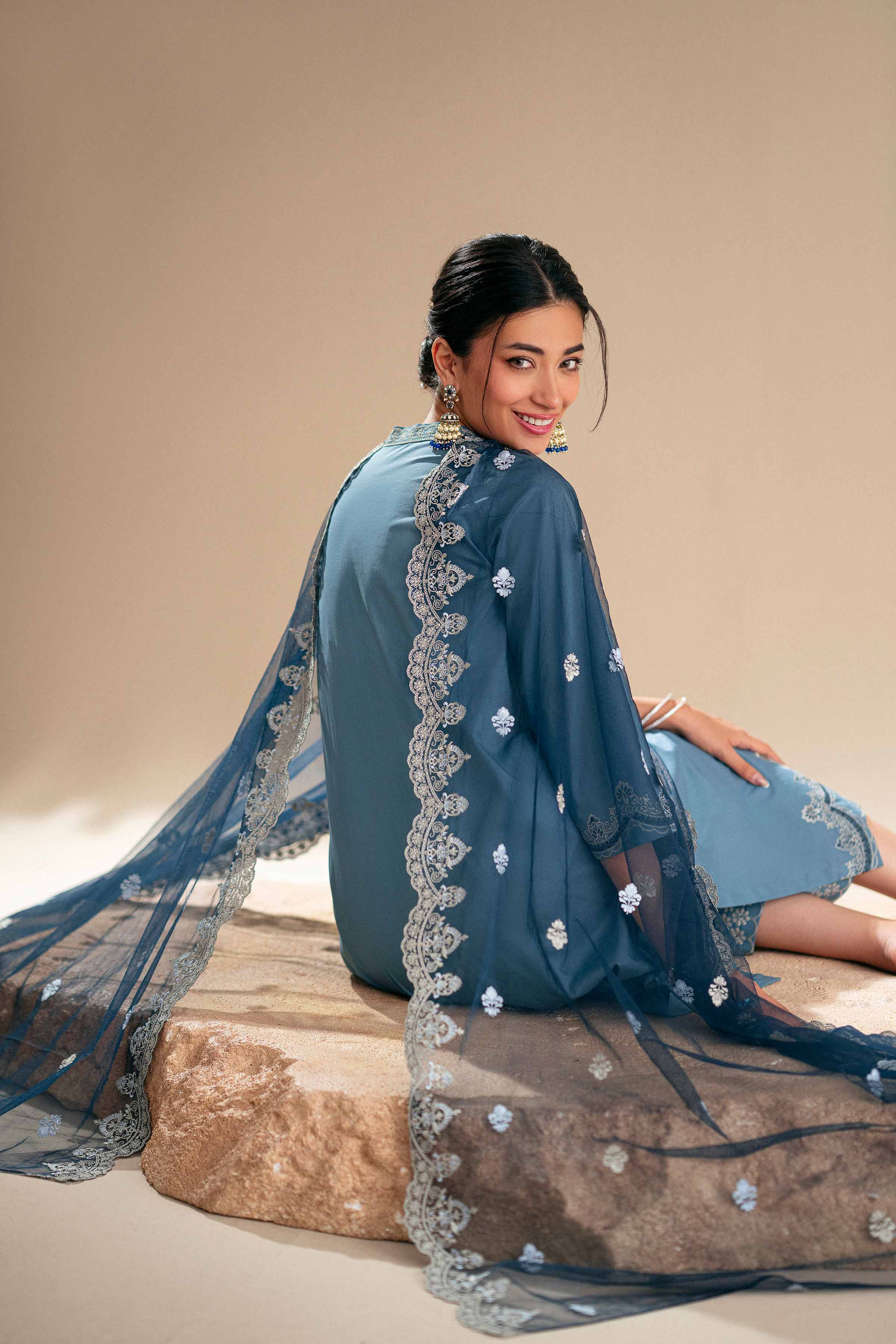 3 Piece - Embroidered Suit - KFS25-122