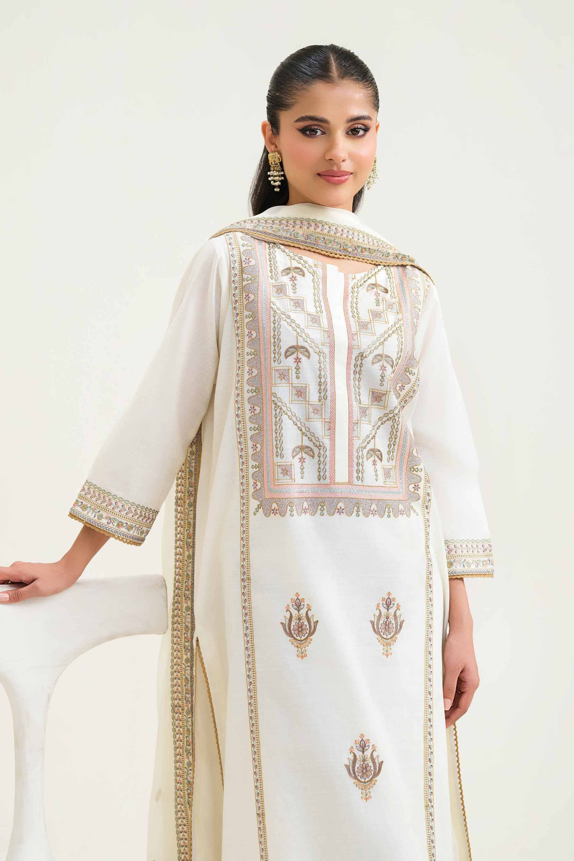 3 Piece - Embroidered Suit - KFS25-31