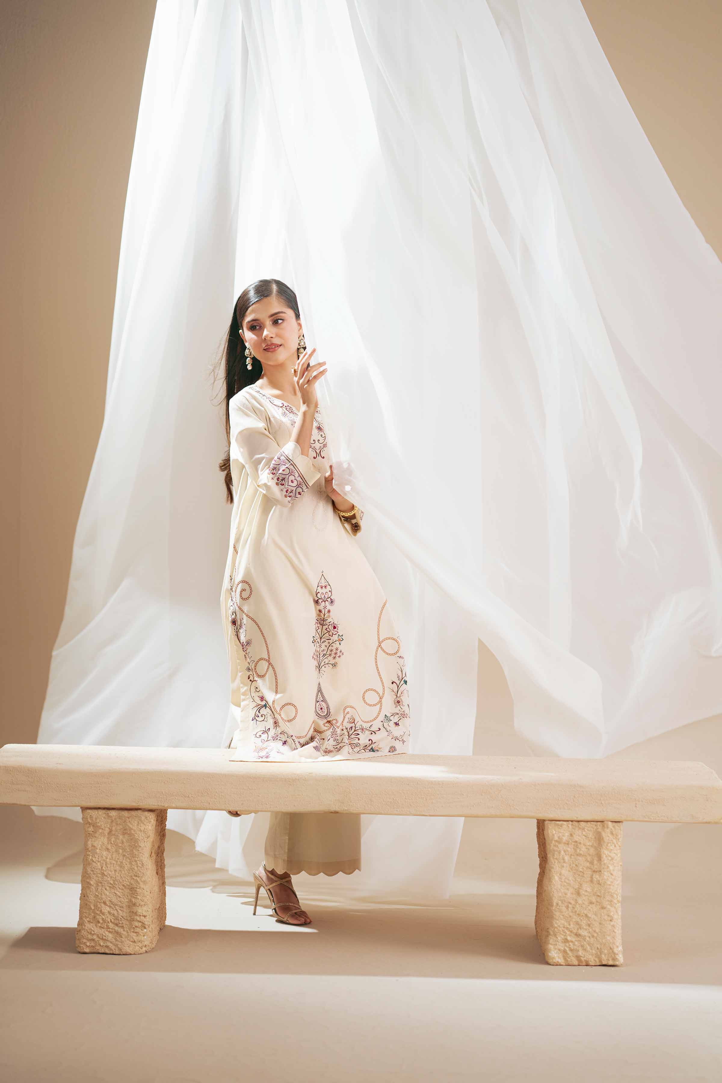 2 Piece - Embroidered Suit - KFS25-77