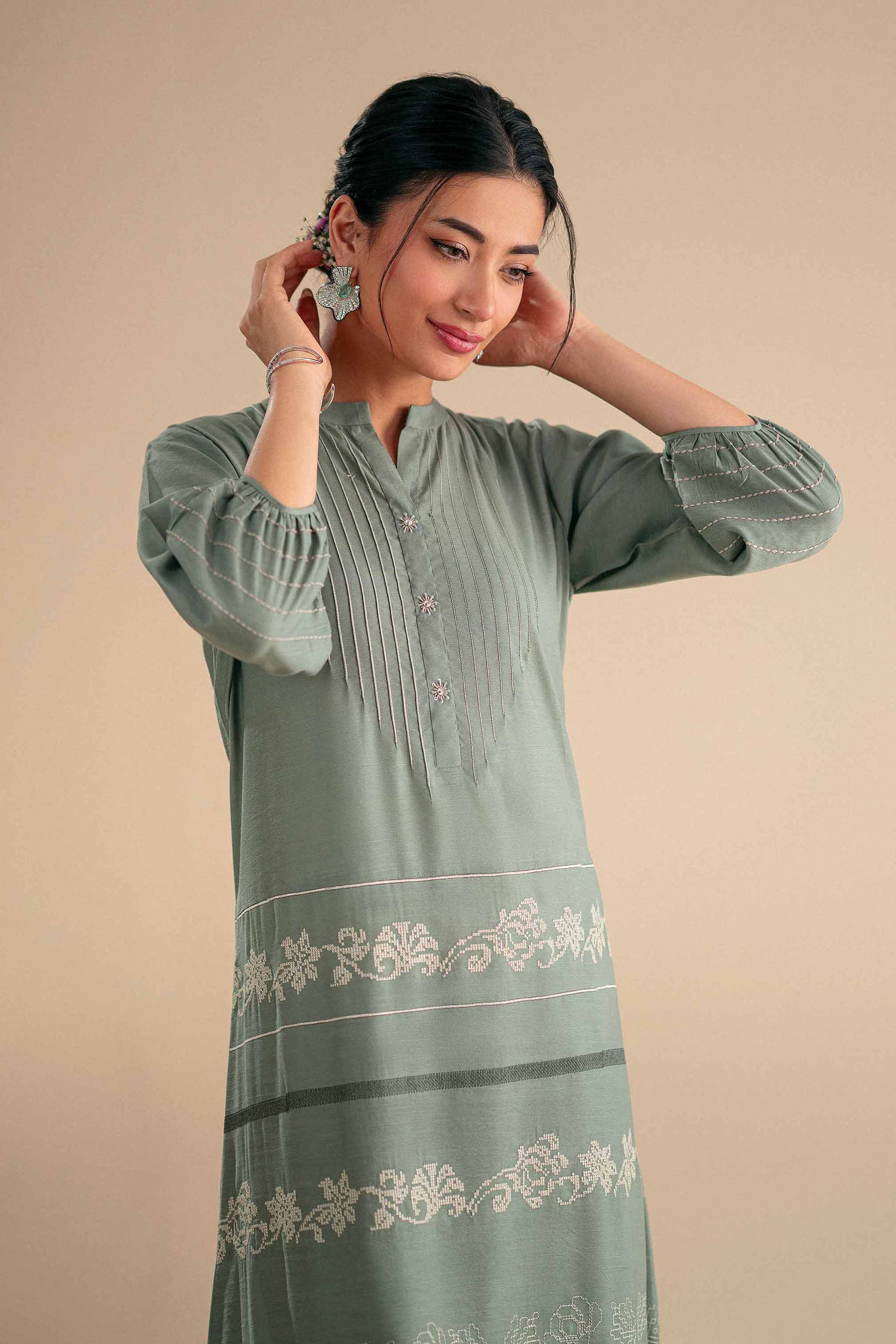 2 Piece - Embroidered Suit - KFS25-90