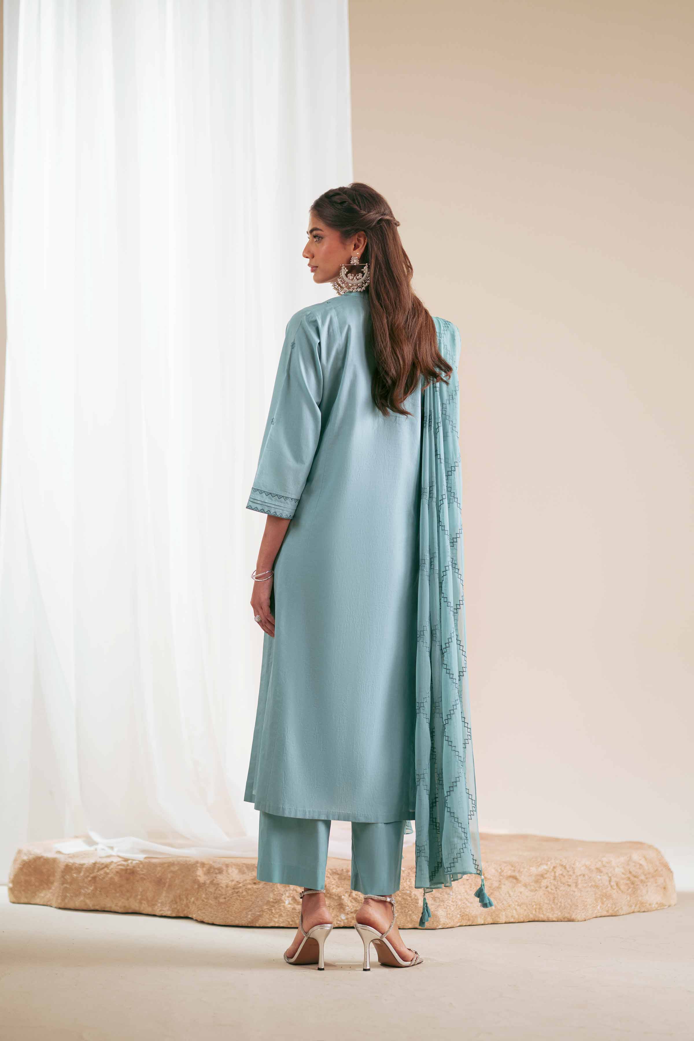 3 Piece - Embroidered Suit - KFS25-91