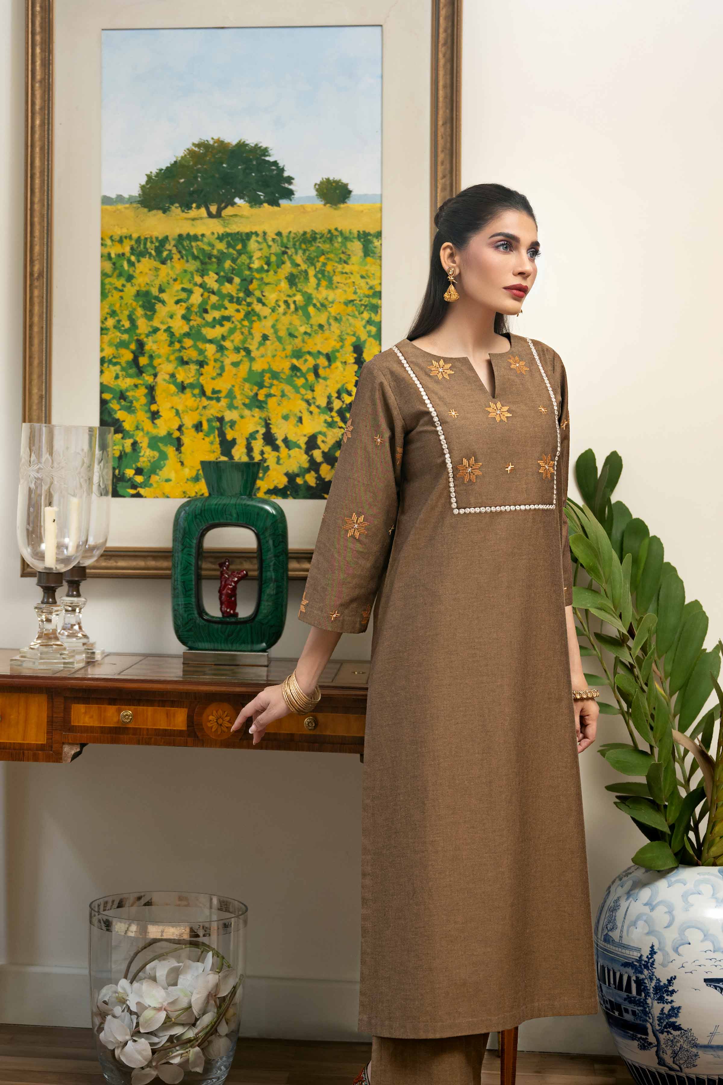 2 Piece - Embroidered Suit - KFW23-101