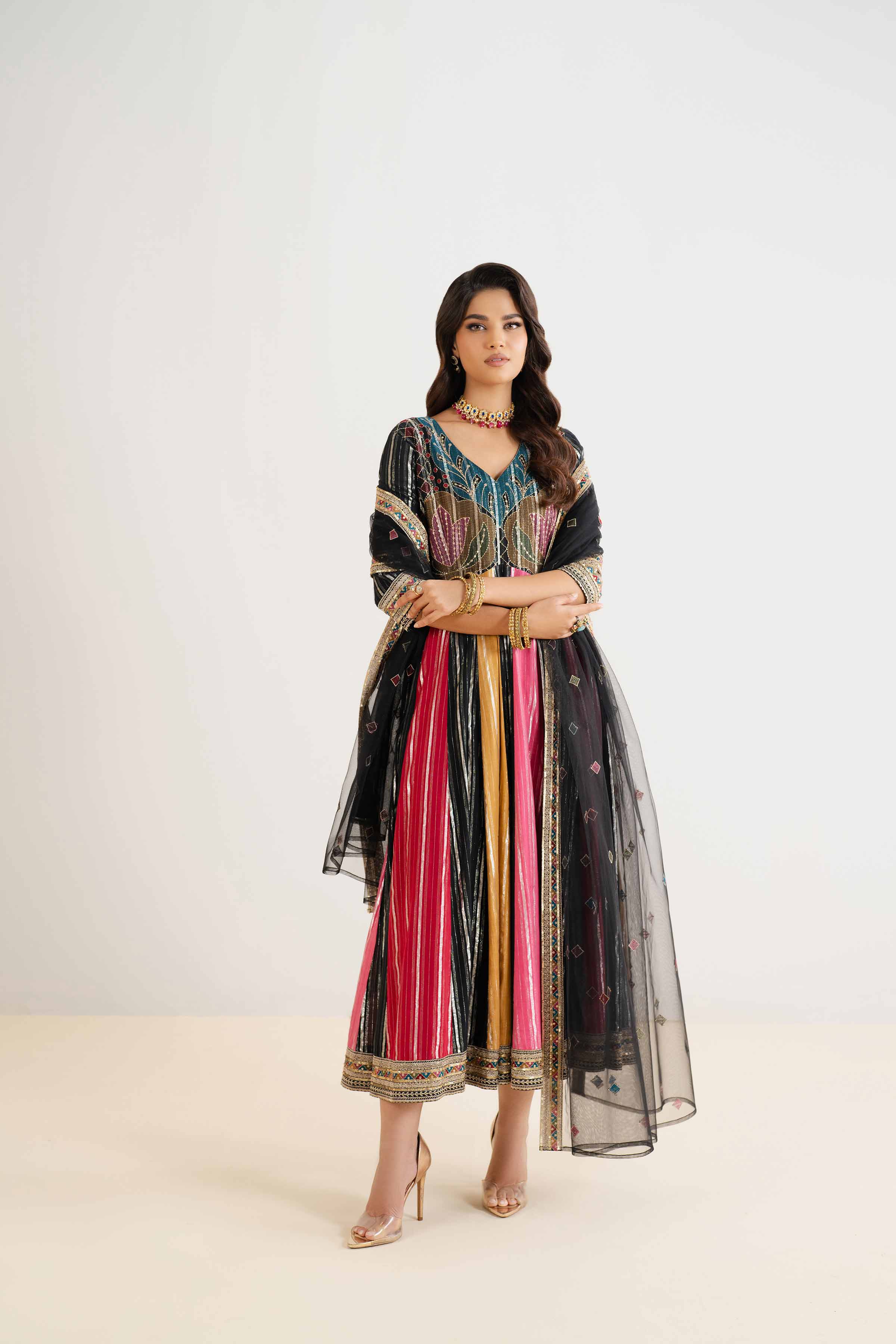 3 Piece - Embroidered Suit - KFW24-158