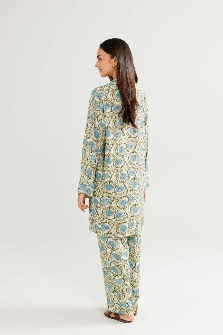NISHATUAE - Green Printed Linen 2-piece Ready to wear Dress
