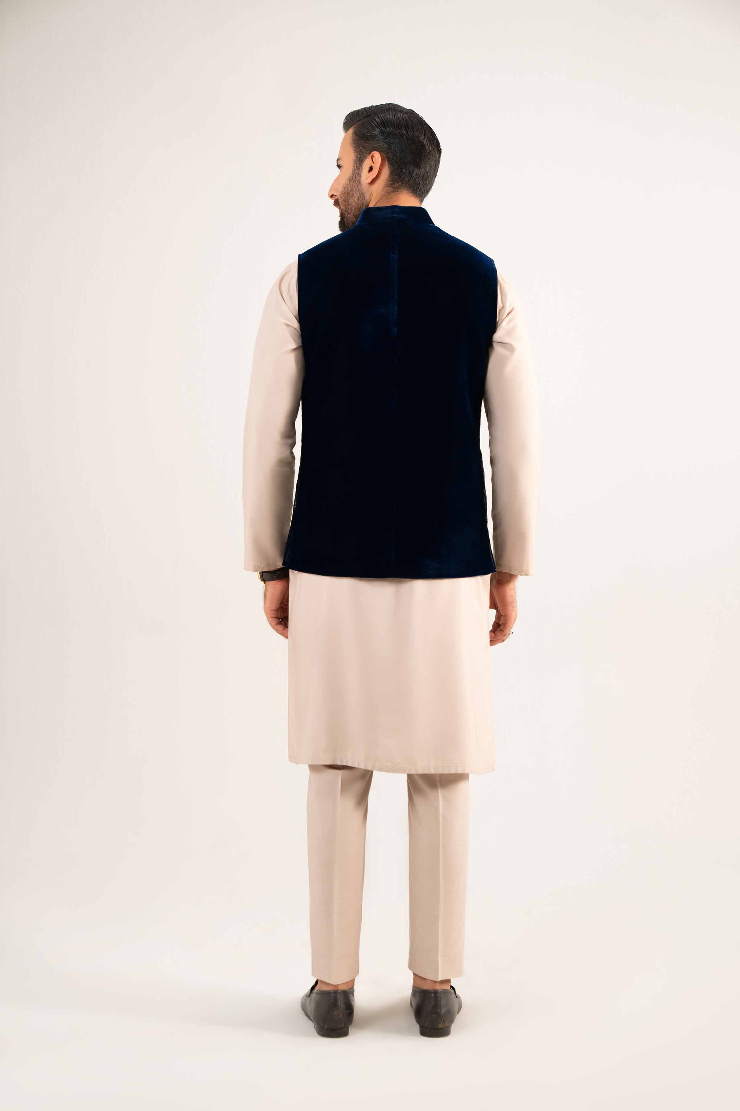 NISHATUAE - Blue Embroidered Velvet Ready to wear ready to wear