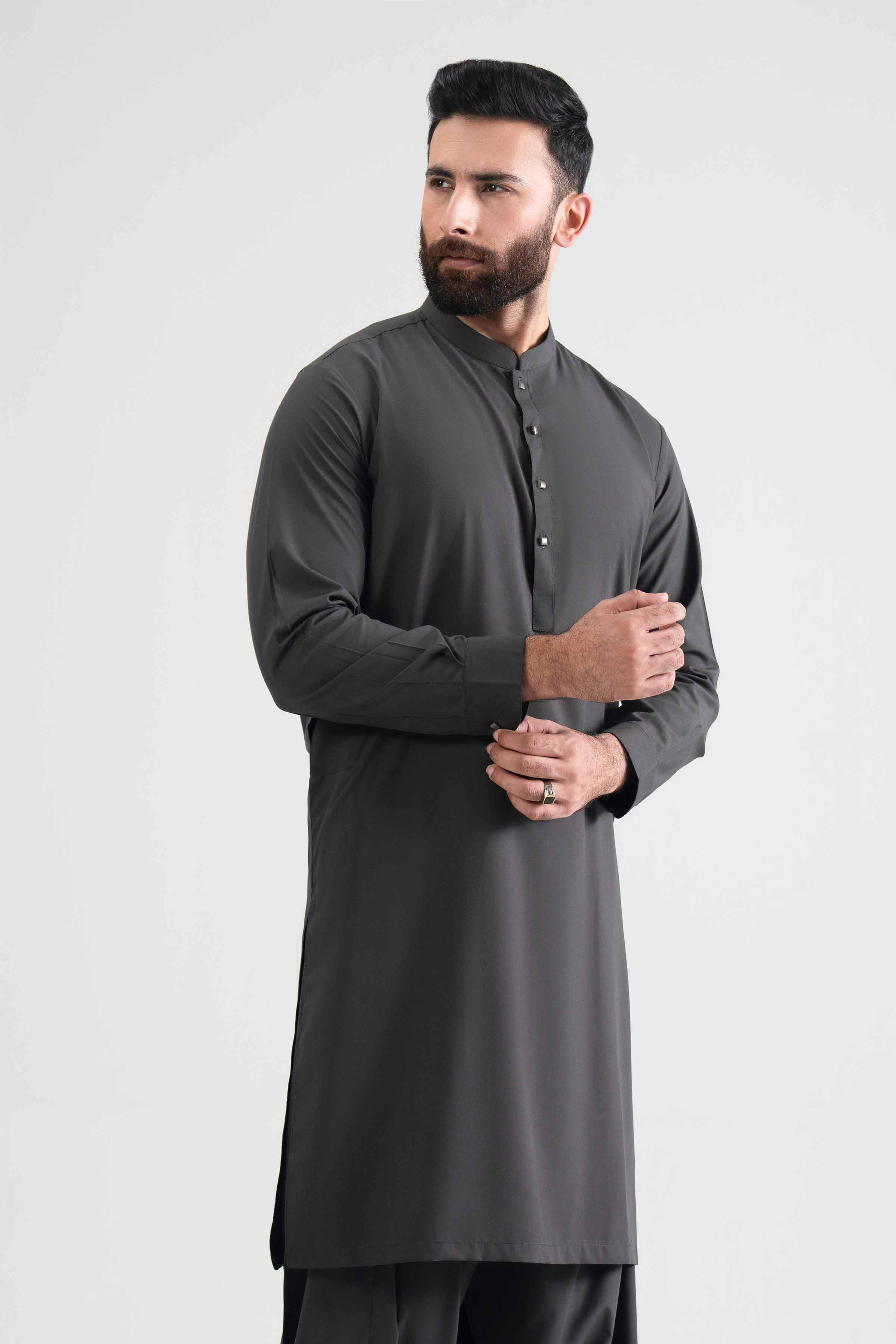 2 Piece - Basic Suit - NQ26-005 Grey Blended 2PC Solids