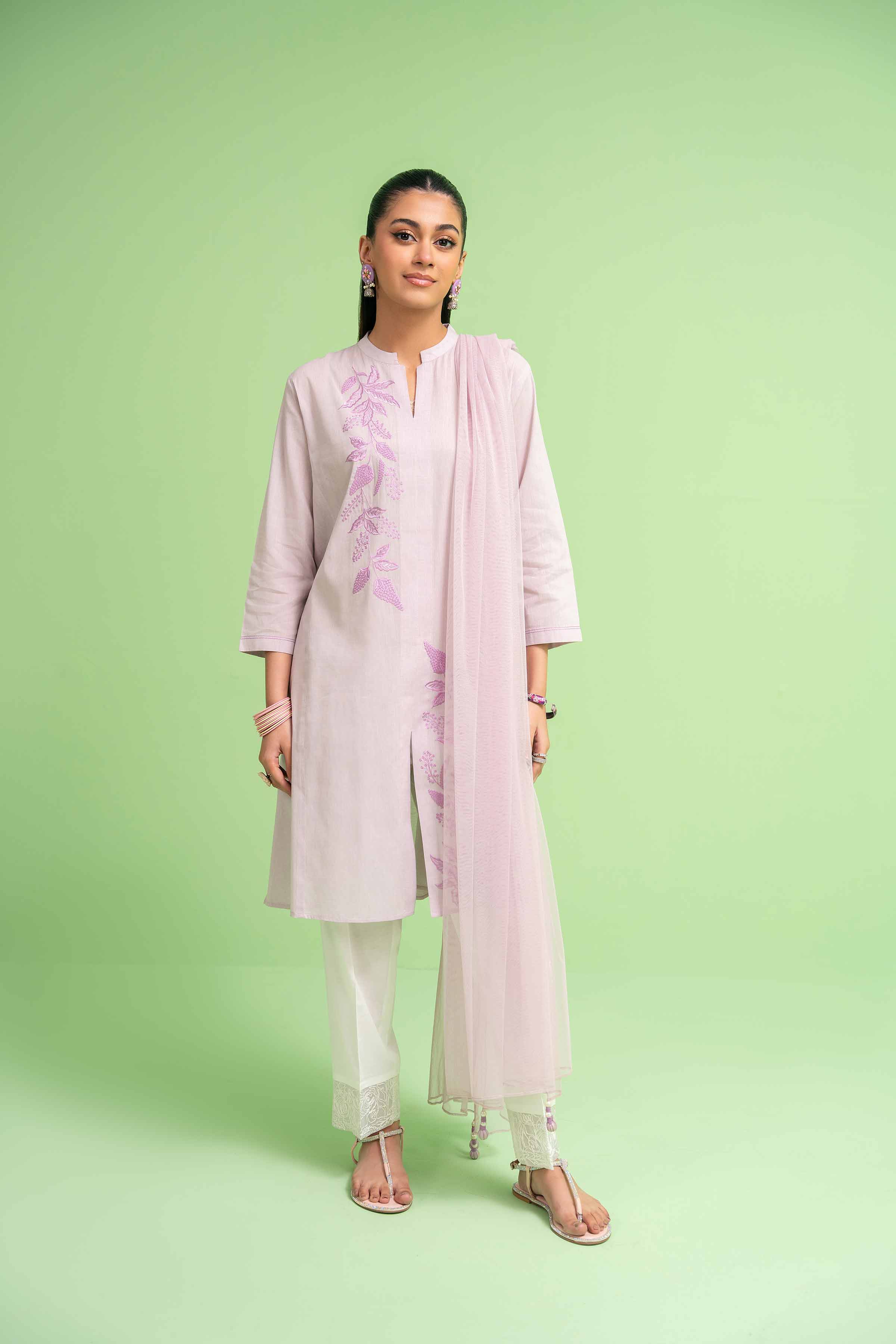 2 Piece - Embroidered Suit - PE24-131