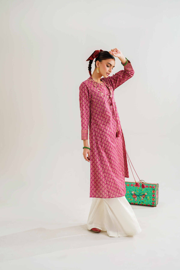 Printed Embroidered Shirt - PE24-422