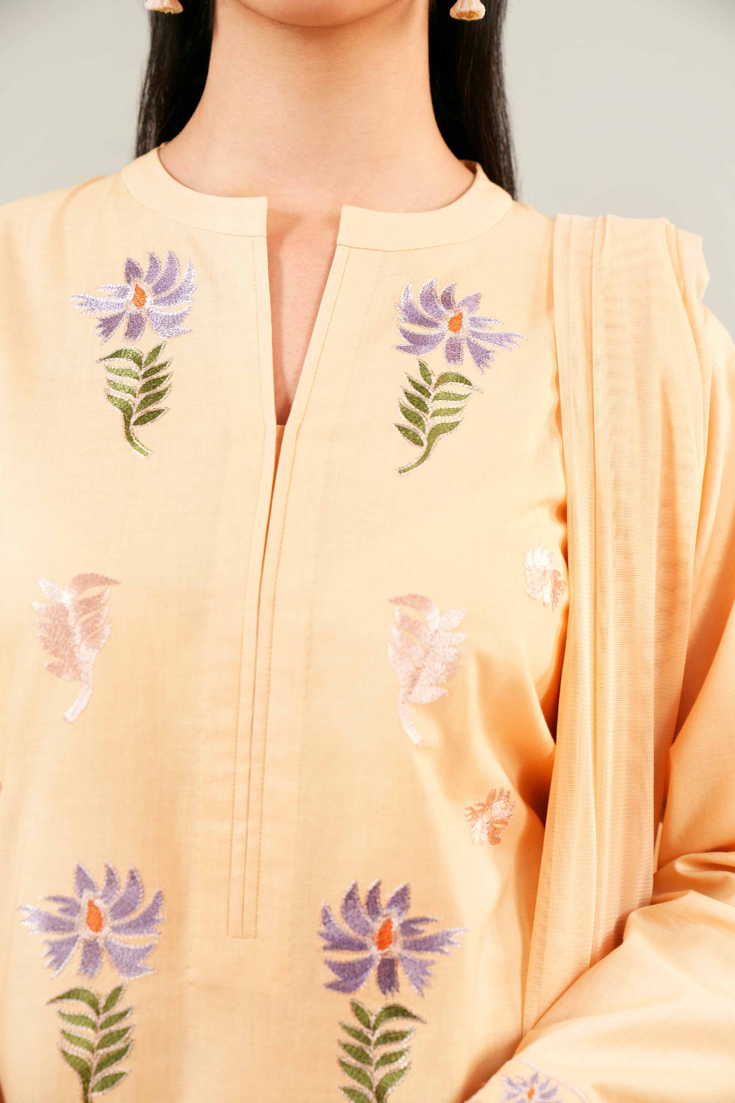 2 Piece - Embroidered Suit - PE24-82