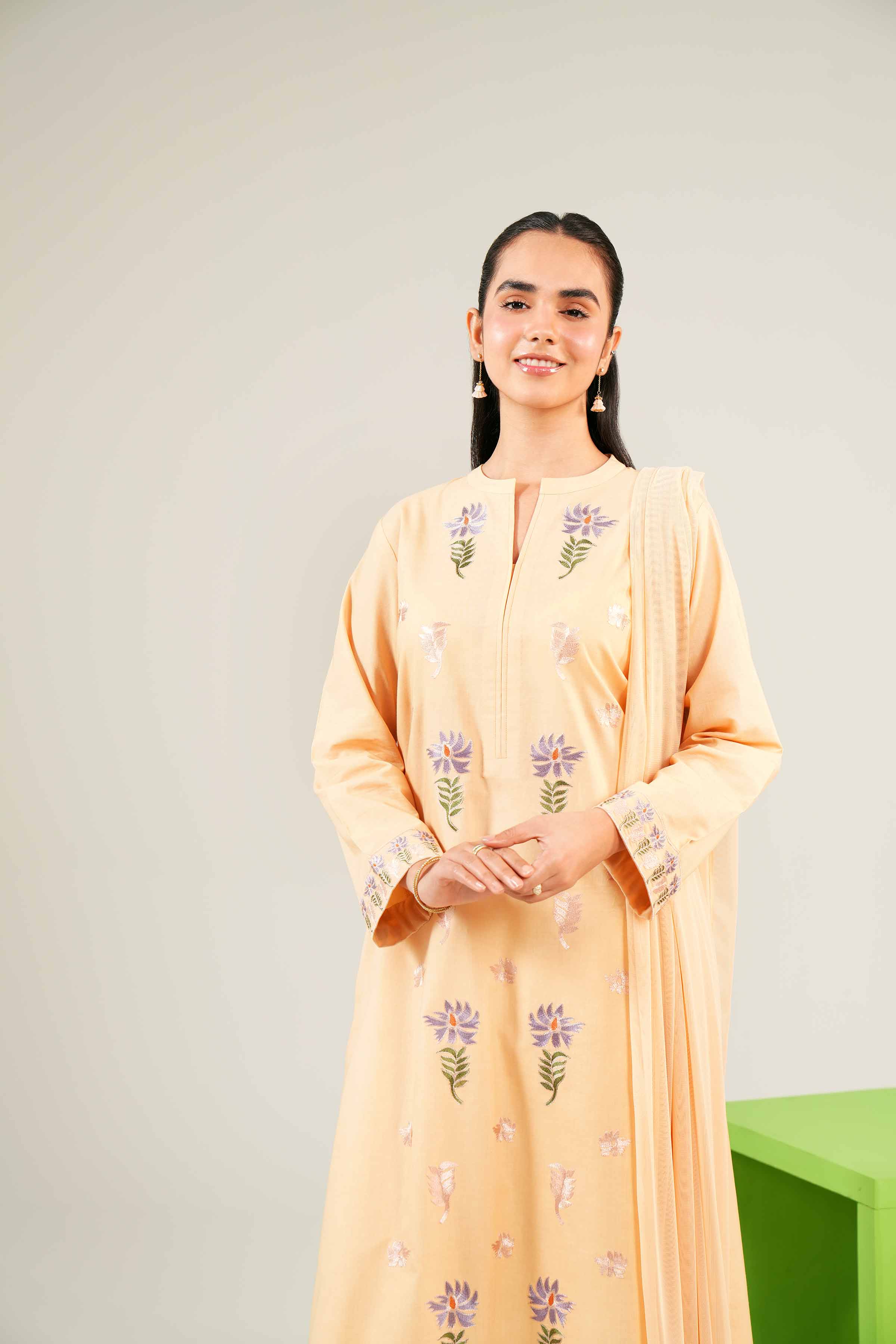 2 Piece - Embroidered Suit - PE24-82