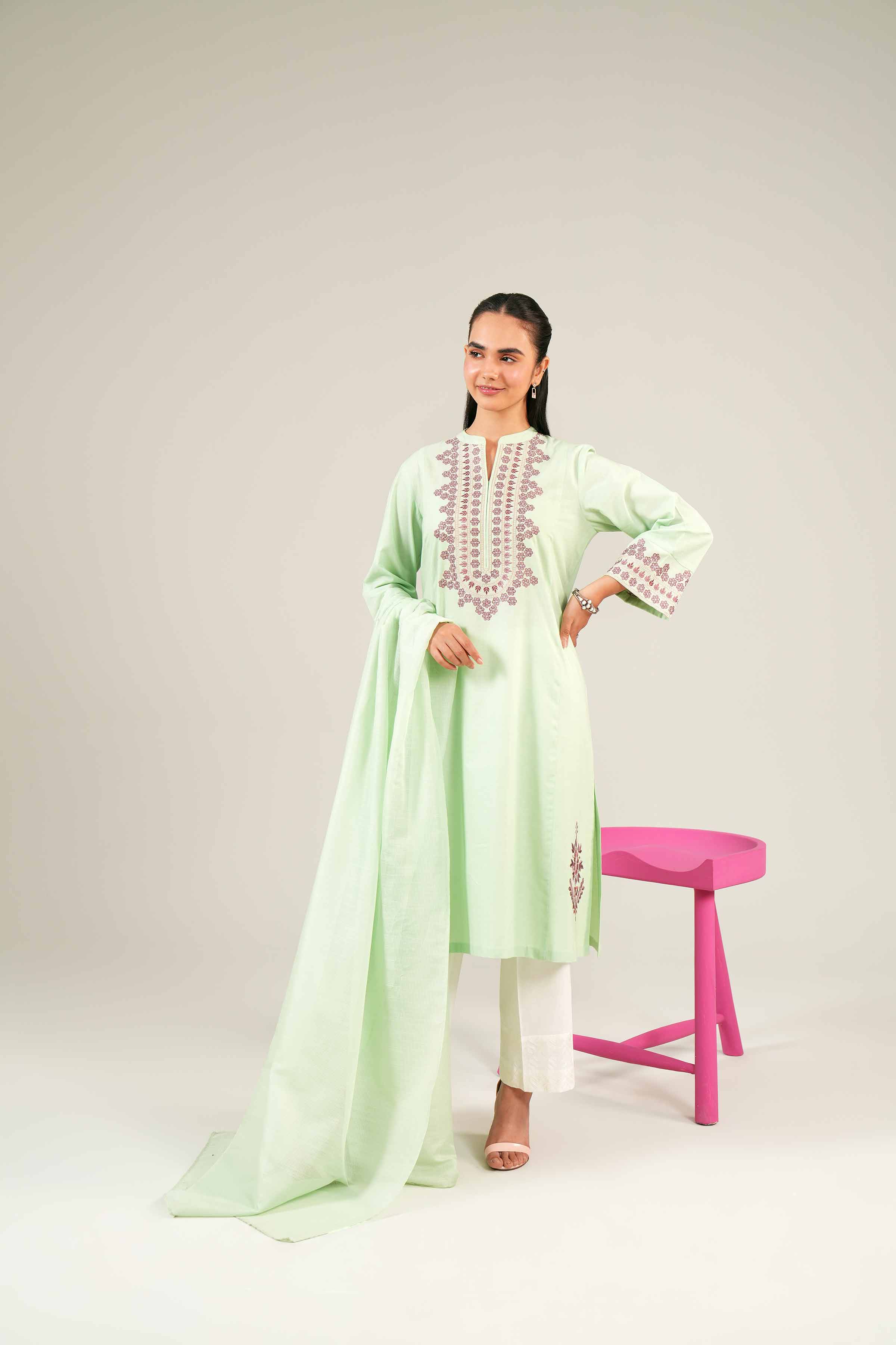 2 Piece - Embroidered Suit - PE24-84
