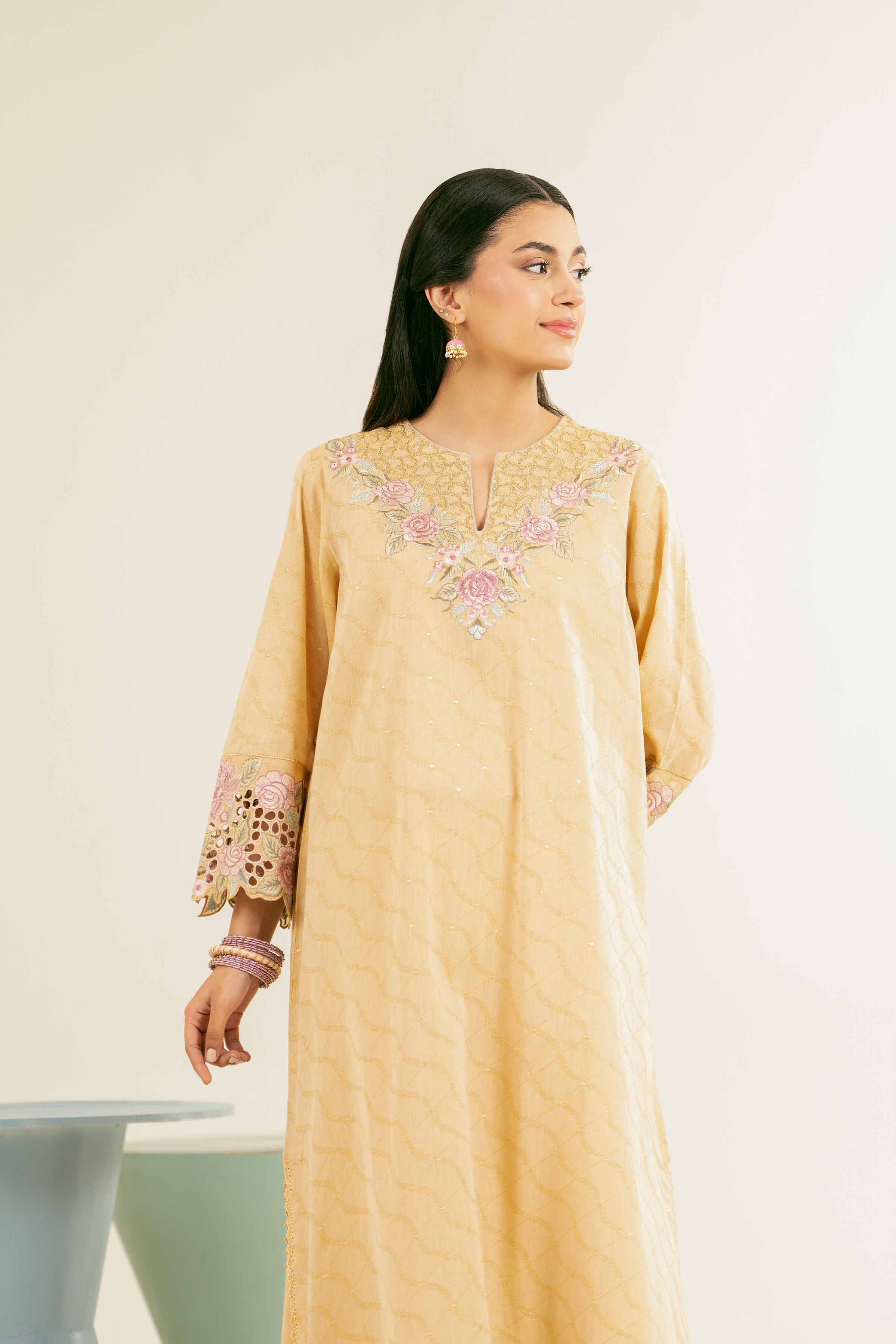 2 Piece - Embroidered Suit - PE25-104