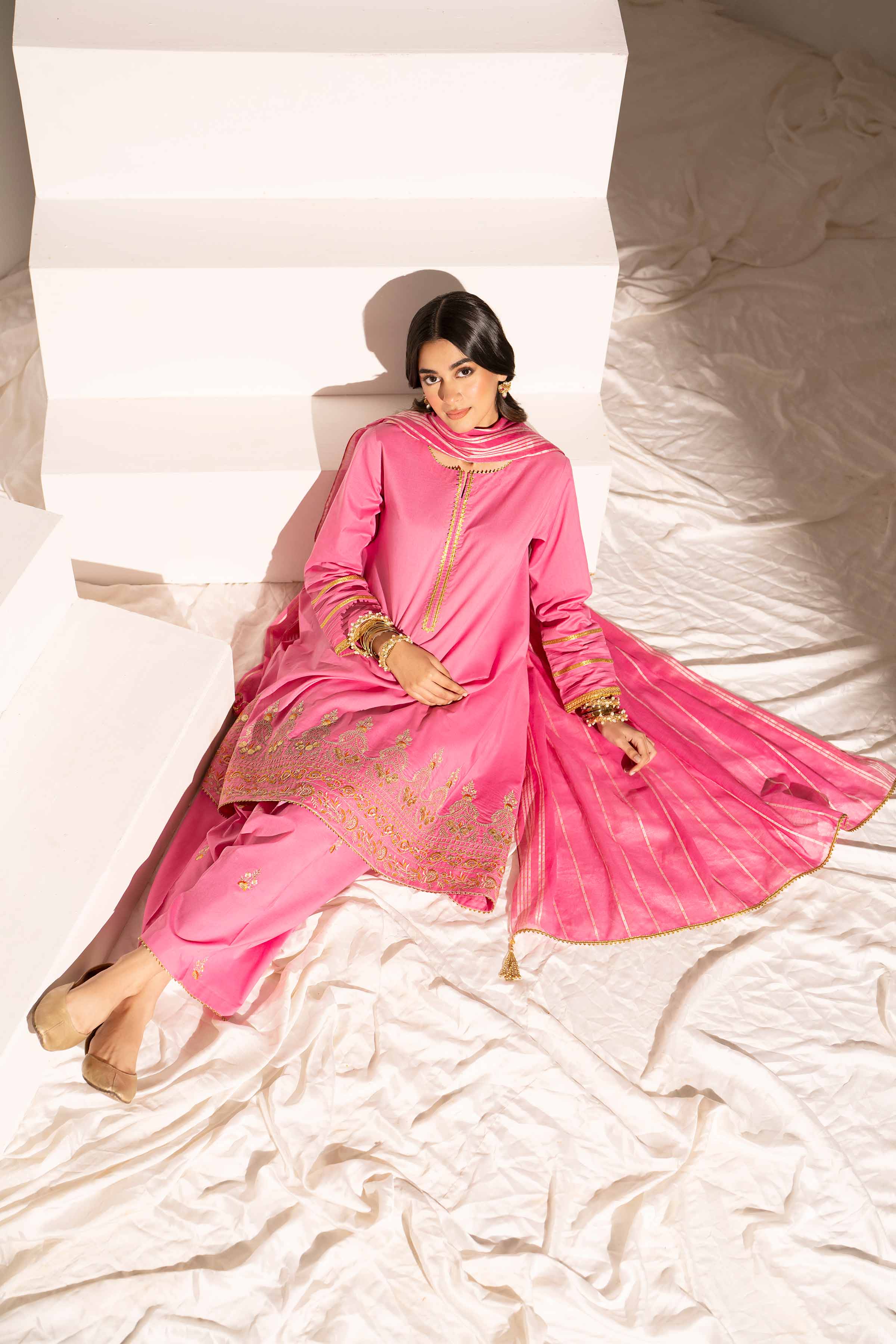 3 Piece - Embroidered Suit - PE25-156