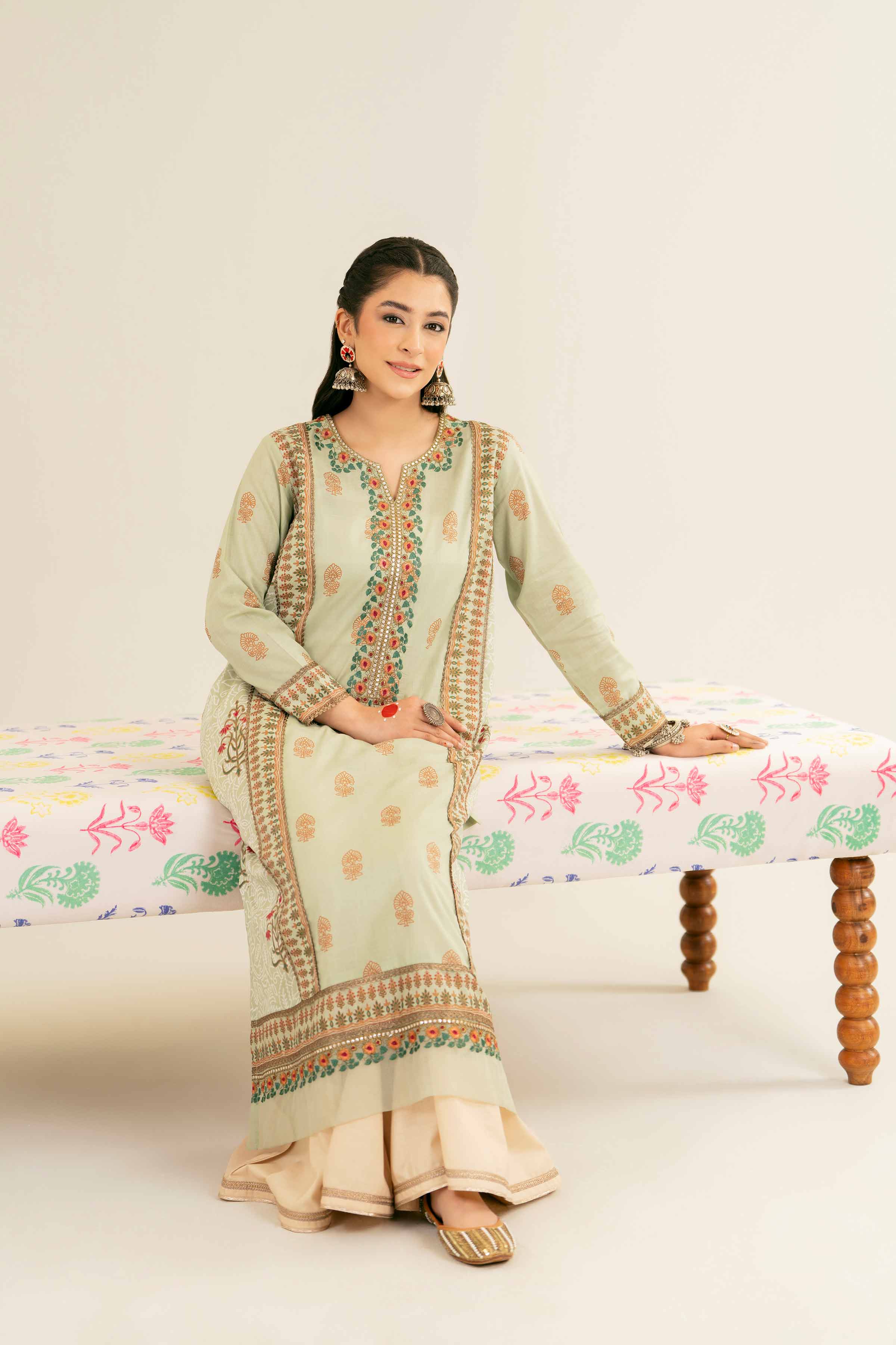 Printed Embroidered Shirt - PE25-209