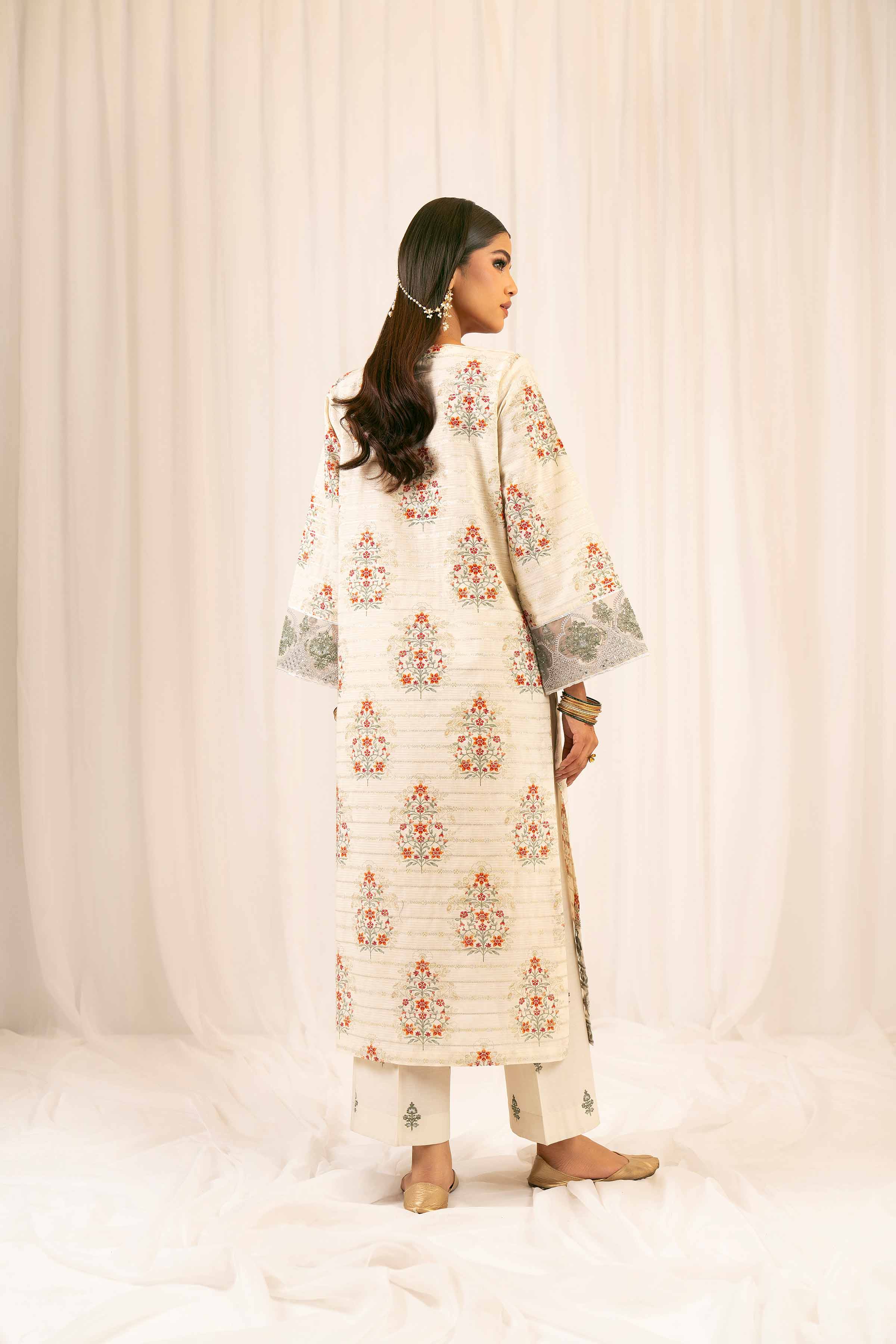 2 Piece - Printed Embroidered Suit - PFE25-24