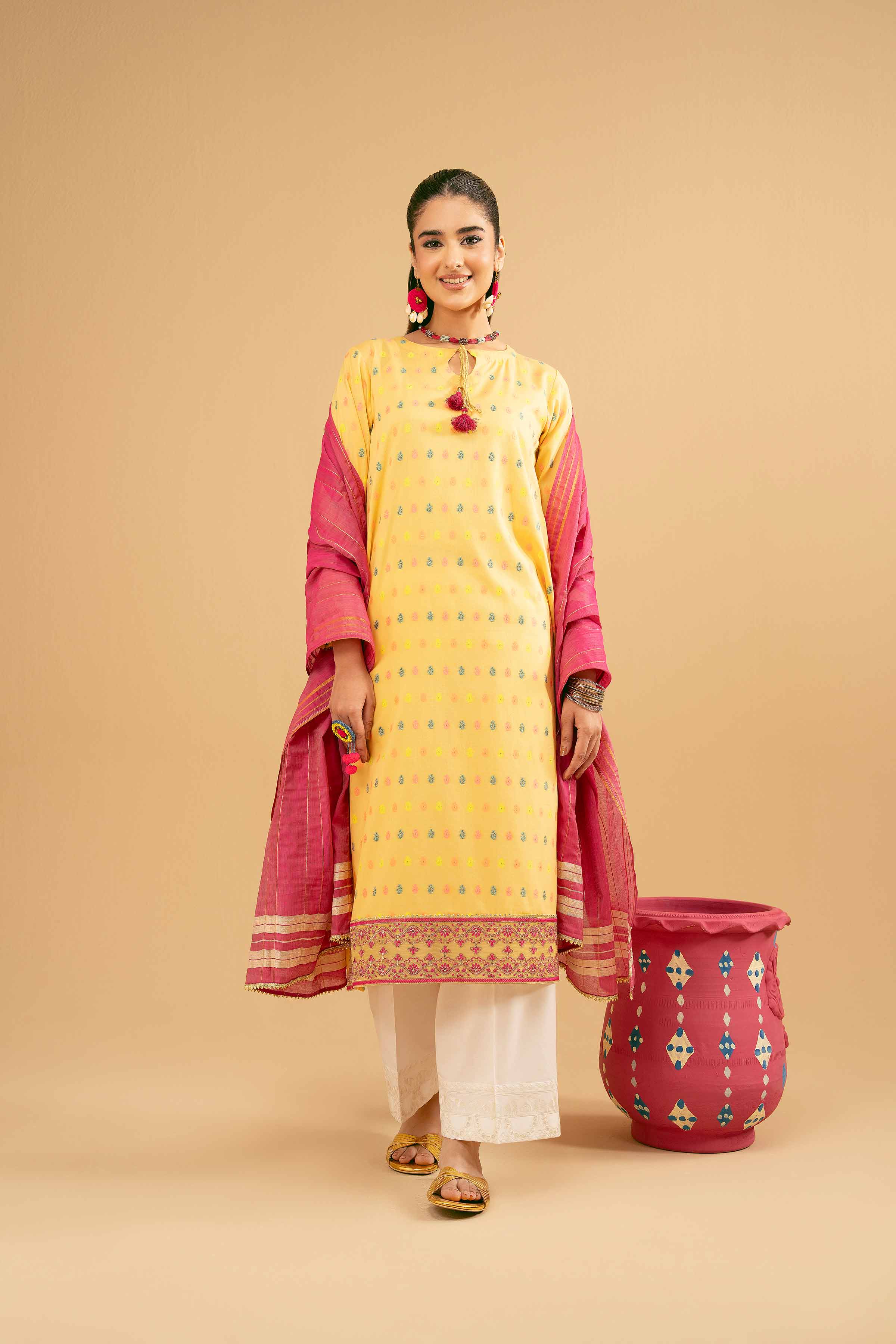 2 Piece - Embroidered Suit - PE25-245