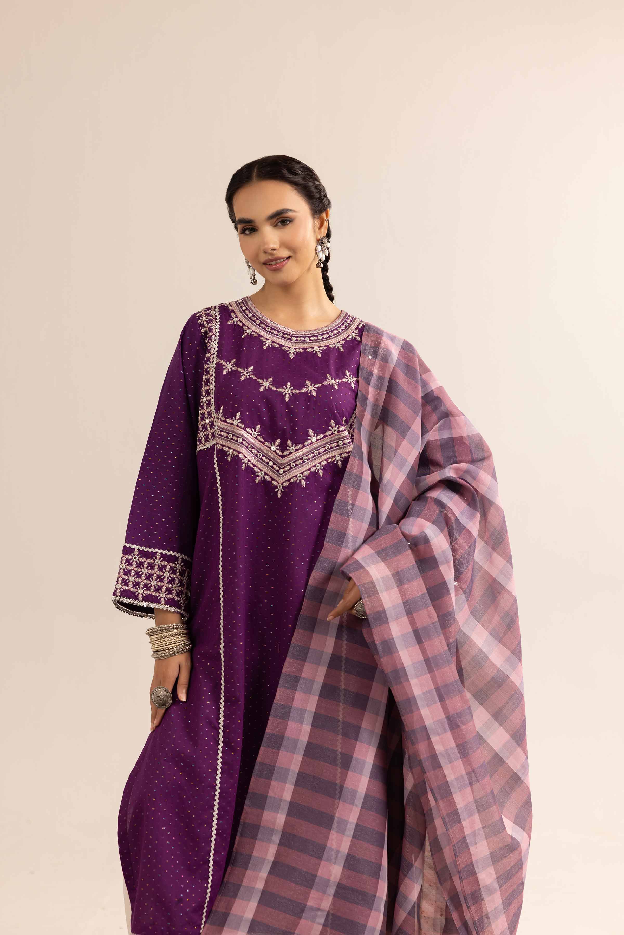 2 Piece - Embroidered Suit - PE25-262