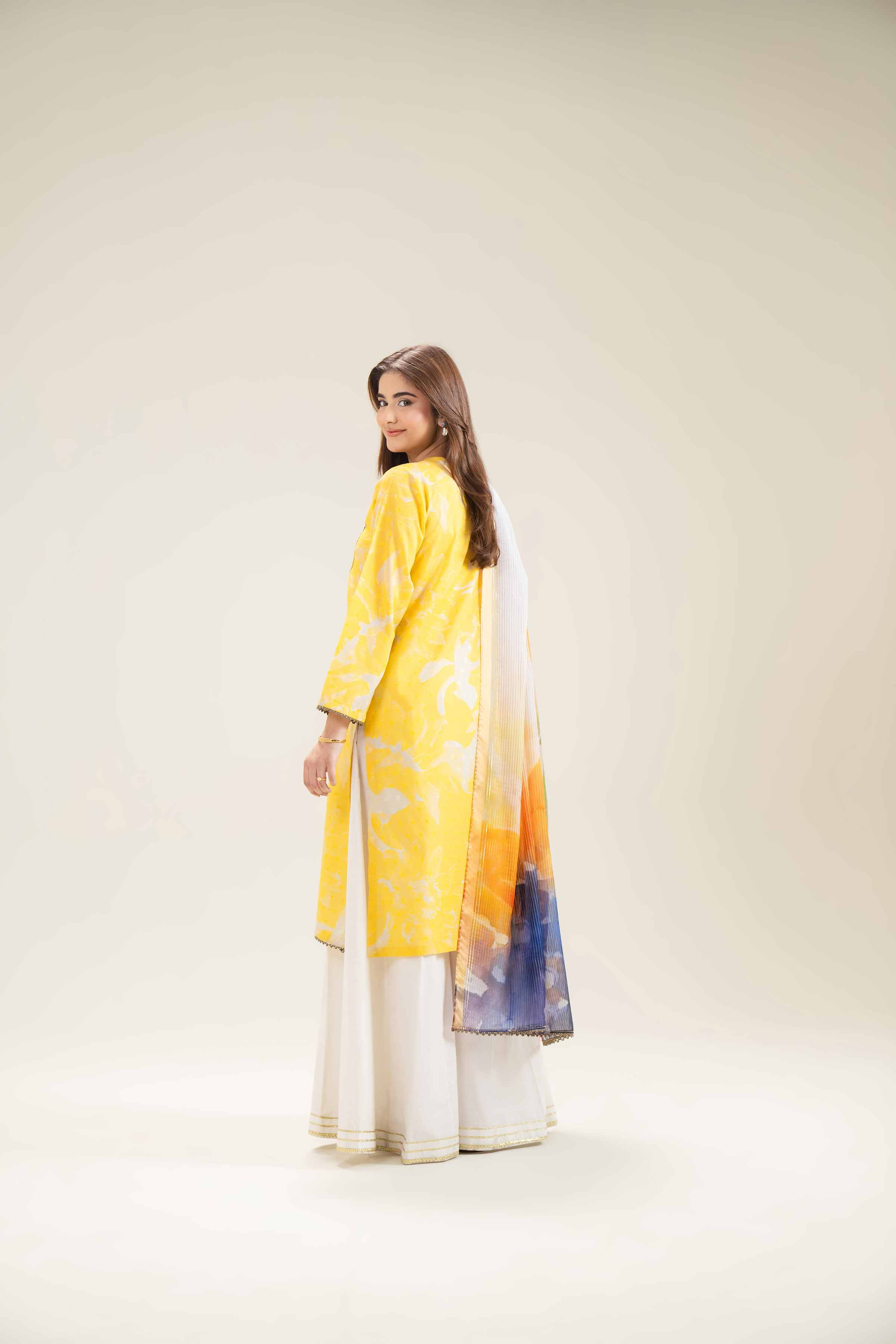 2 Piece - Printed Embroidered Suit - PE25-336