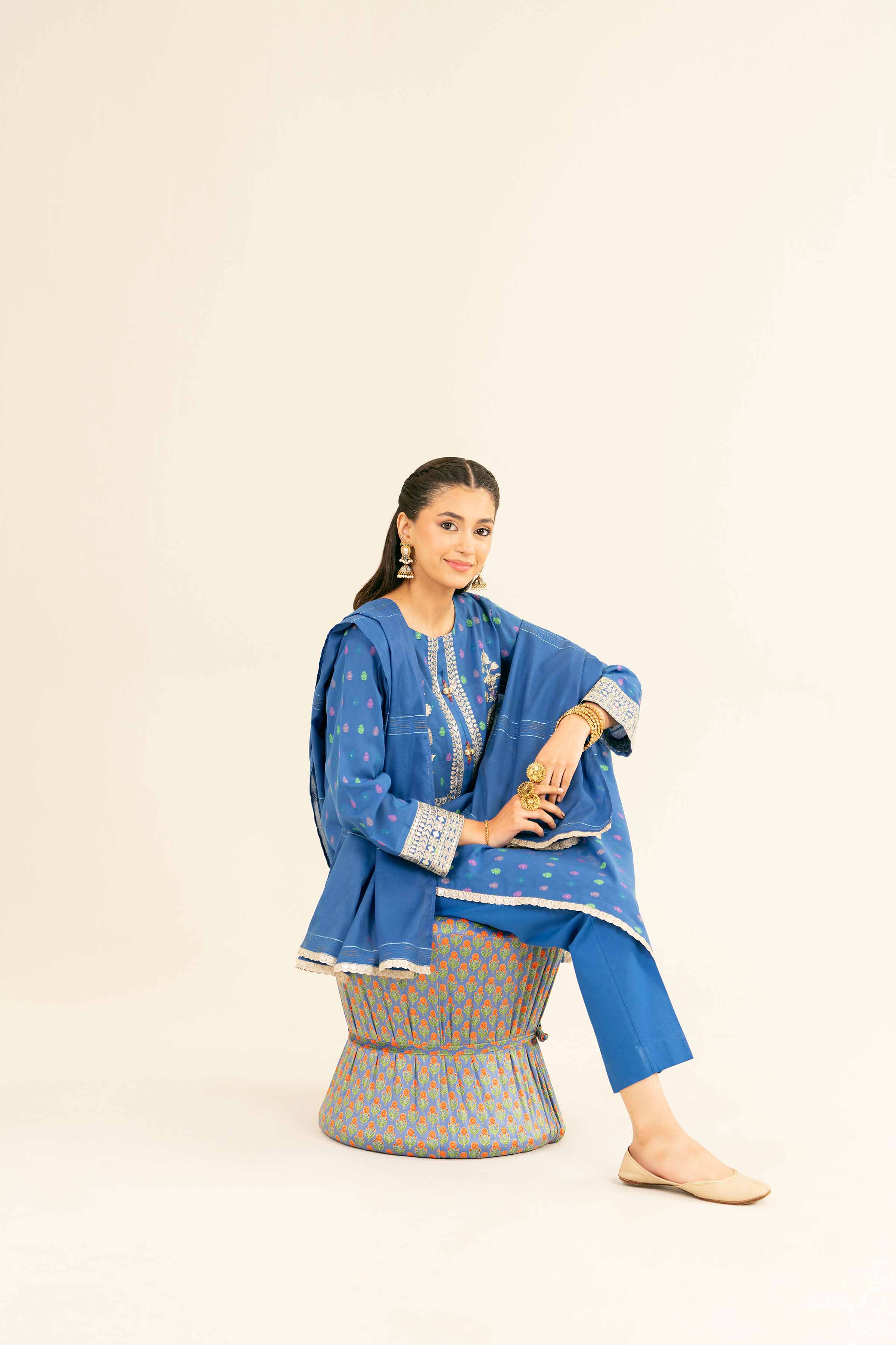 3 Piece - Embroidered Suit - PE25-355