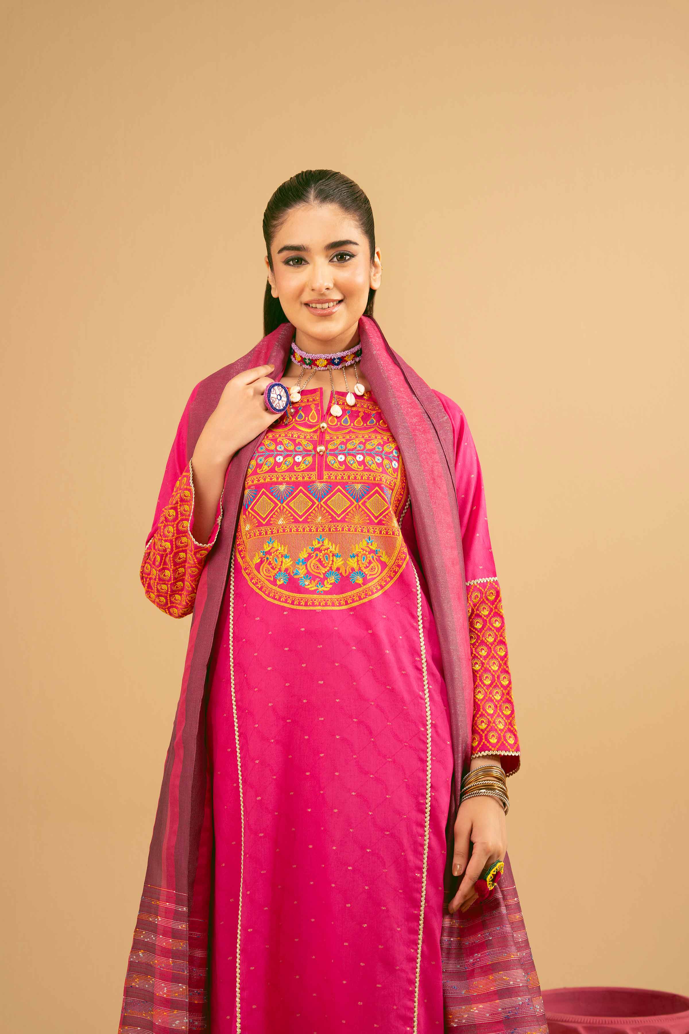 2 Piece - Embroidered Suit - PE25-361