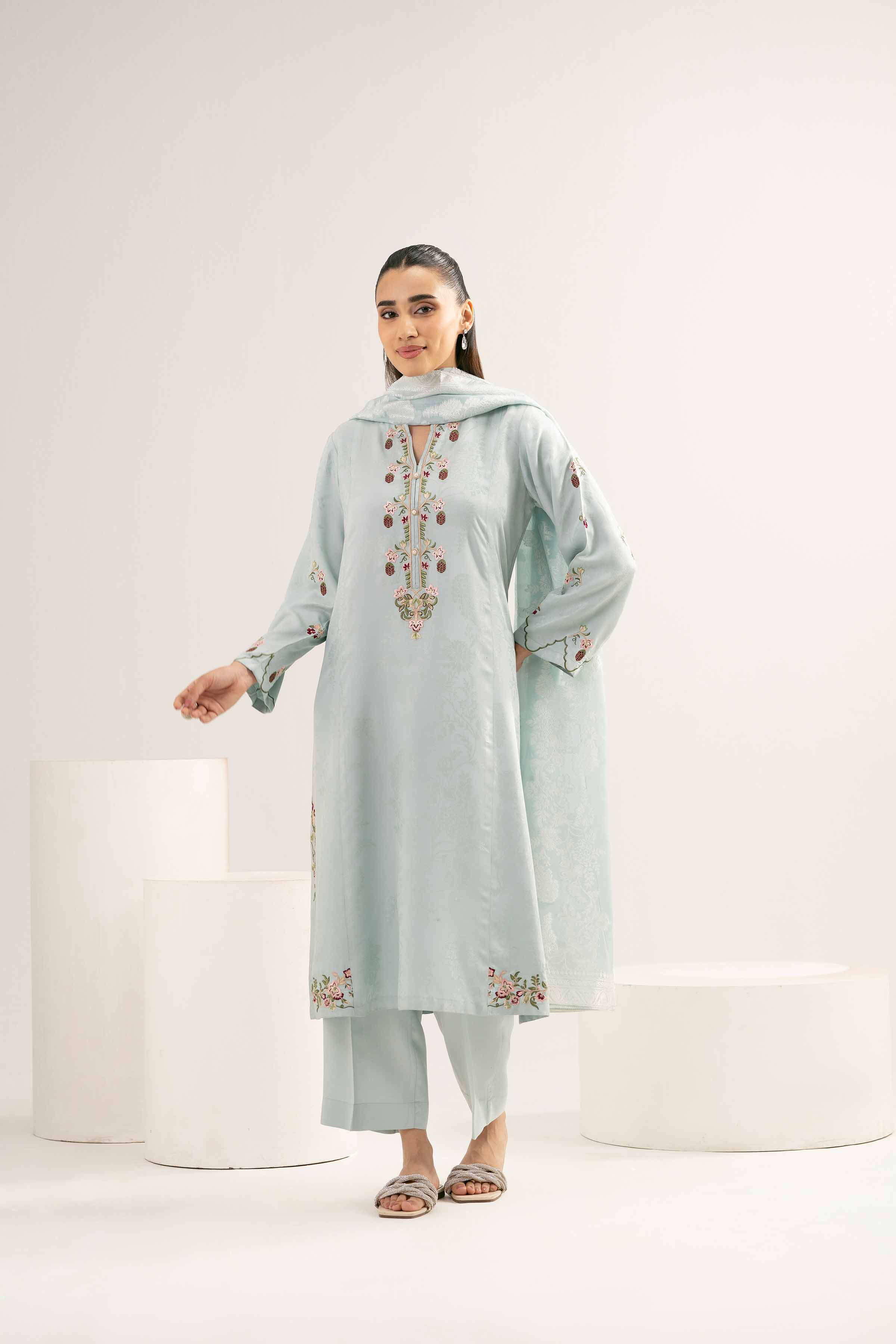 3 Piece - Embroidered Suit - PE25-414