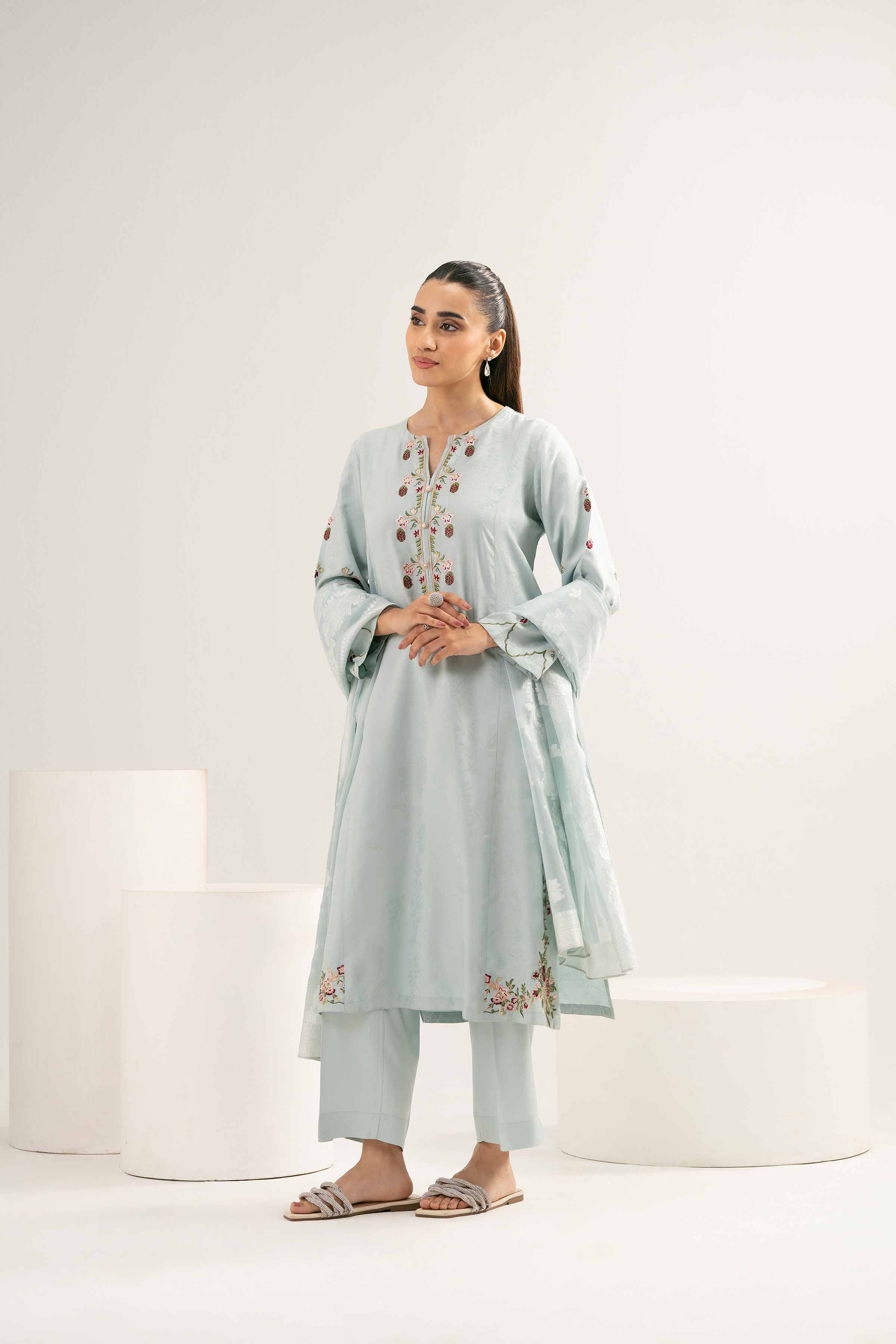3 Piece - Embroidered Suit - PE25-414