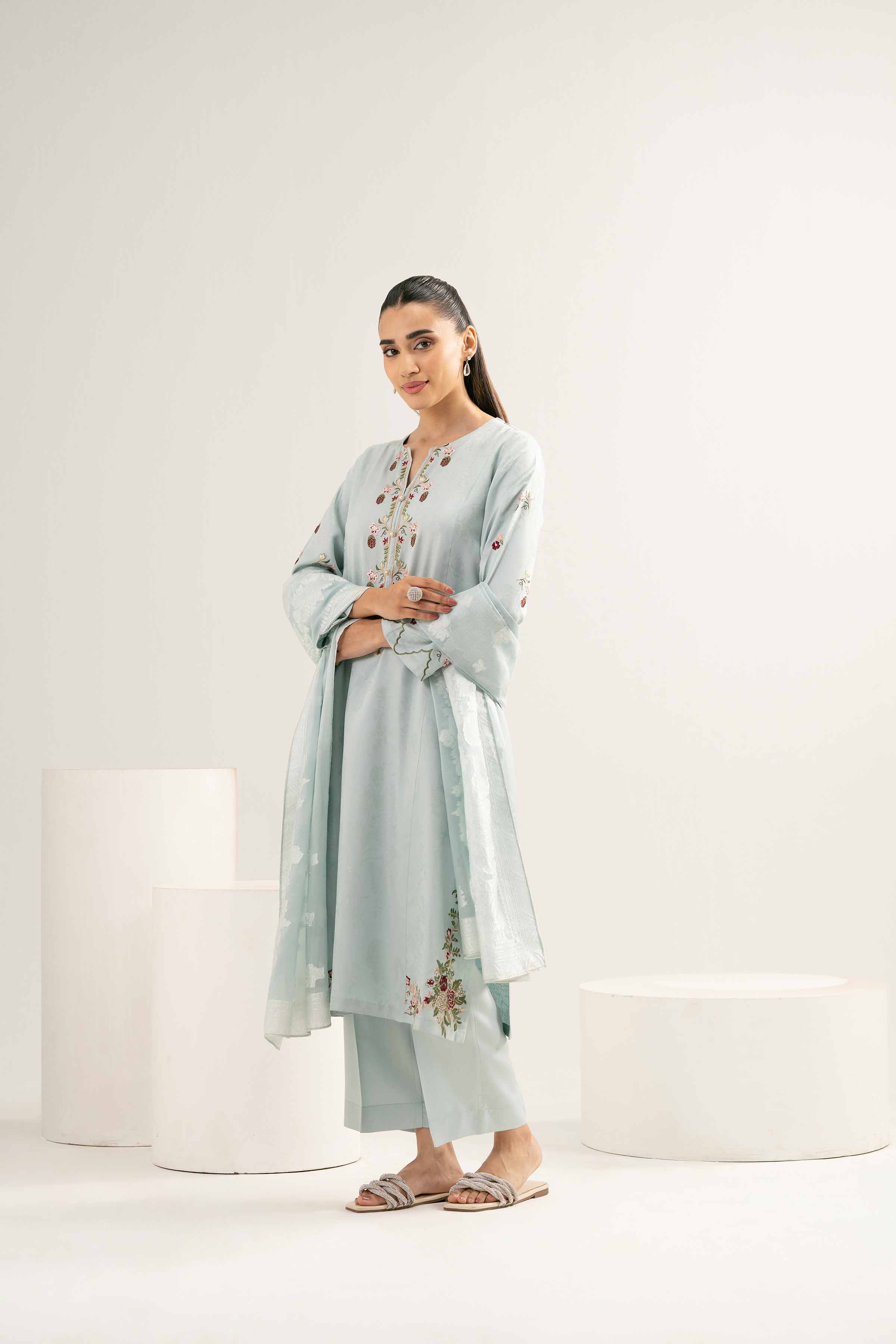 3 Piece - Embroidered Suit - PE25-414